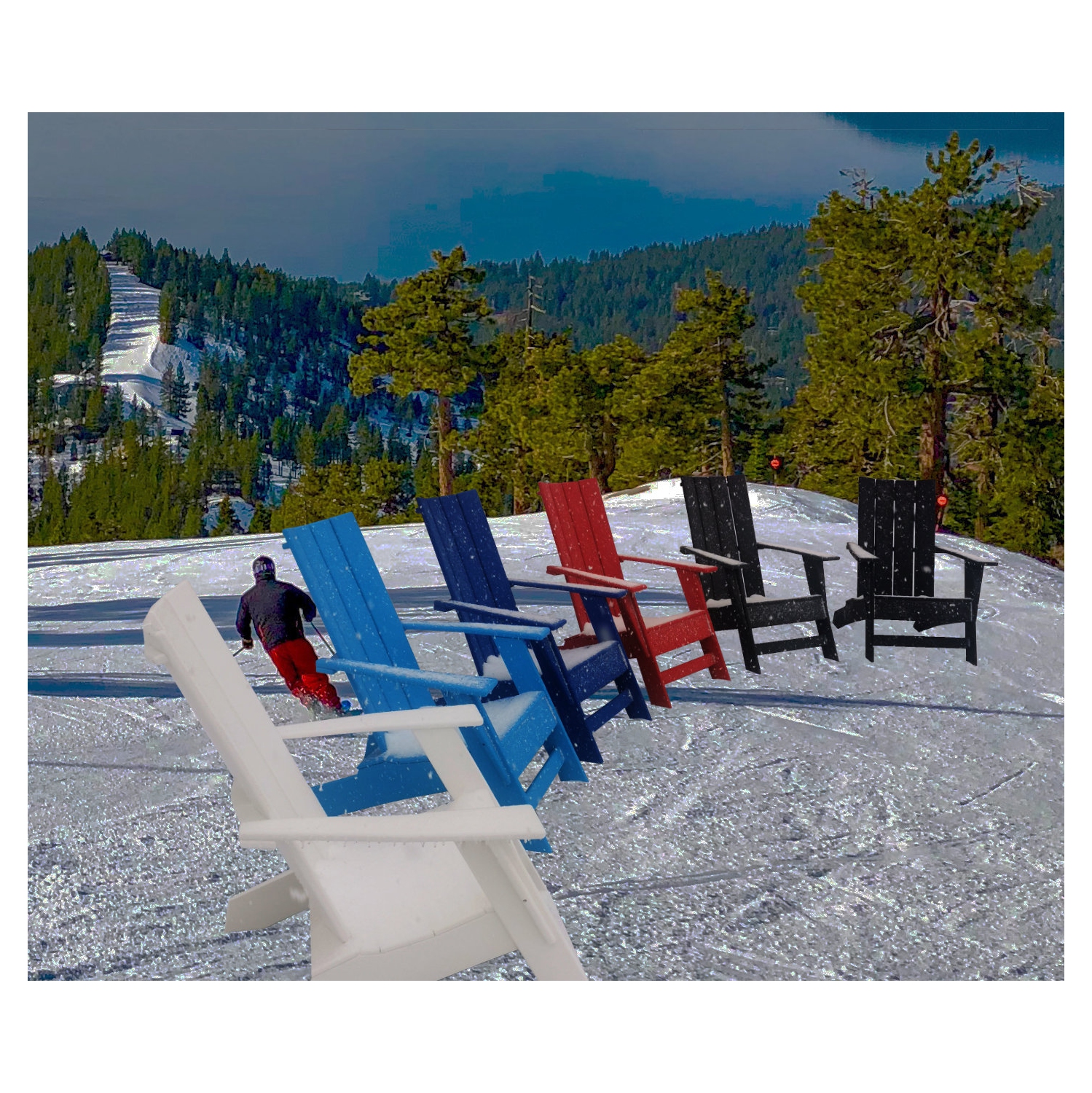Chaise Adirondack moderne Sunbreeze en résine HDPE