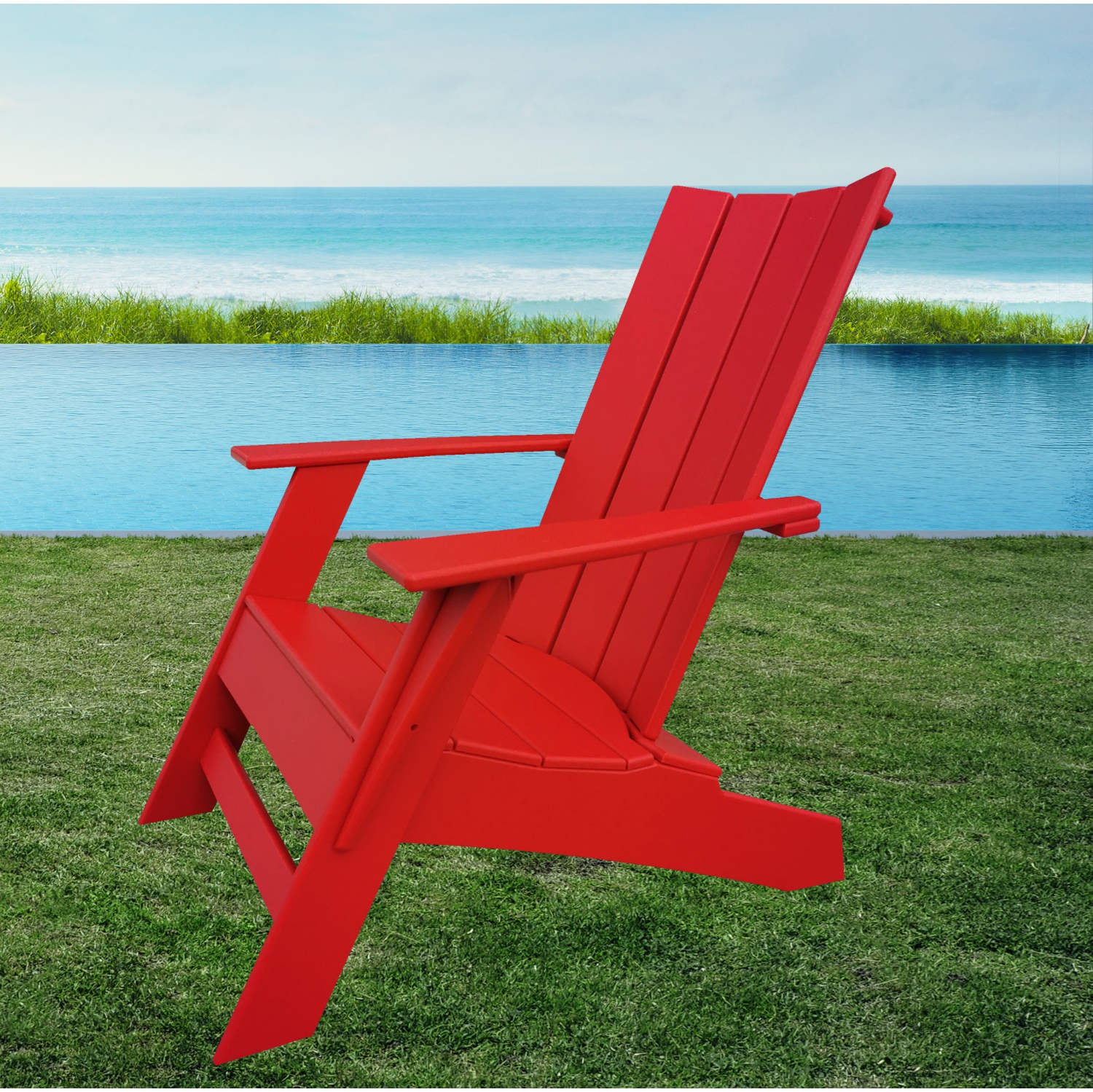 Chaise Adirondack moderne Sunbreeze en résine HDPE