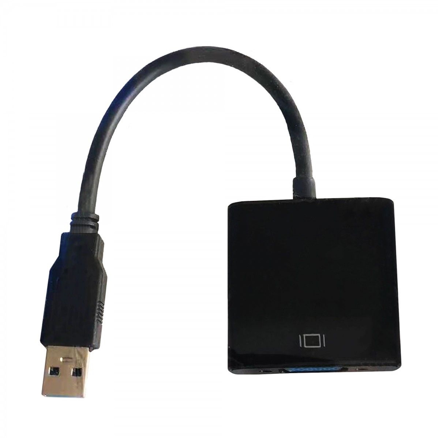 GlobalTone - Female USB-A to VGA Adapter, Black