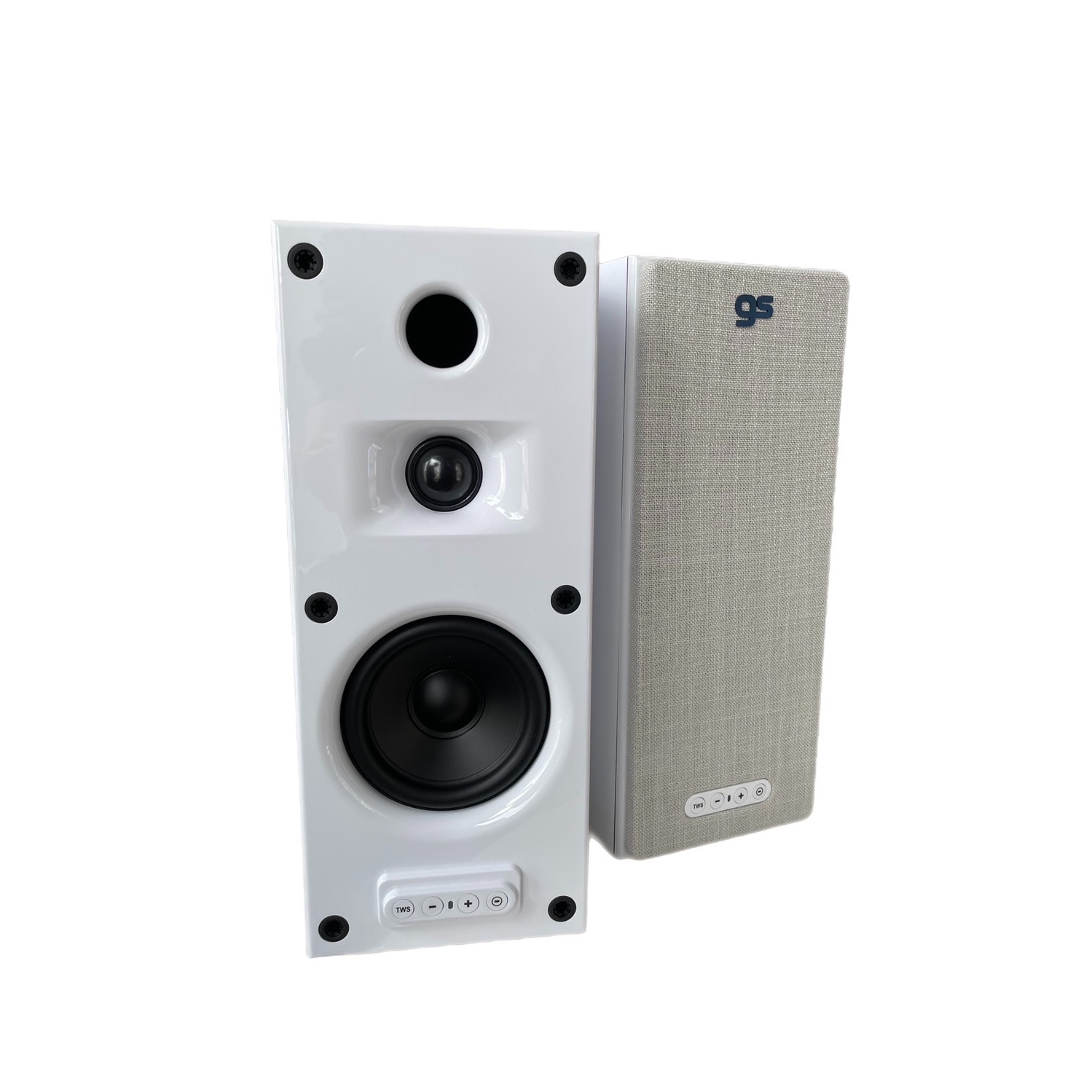 GS CLEO Bookshelf Speaker White colour, per pair, Bluetooth 5.0, 24V/DC 2A input configuration, unit size: 320*130*162.5mm