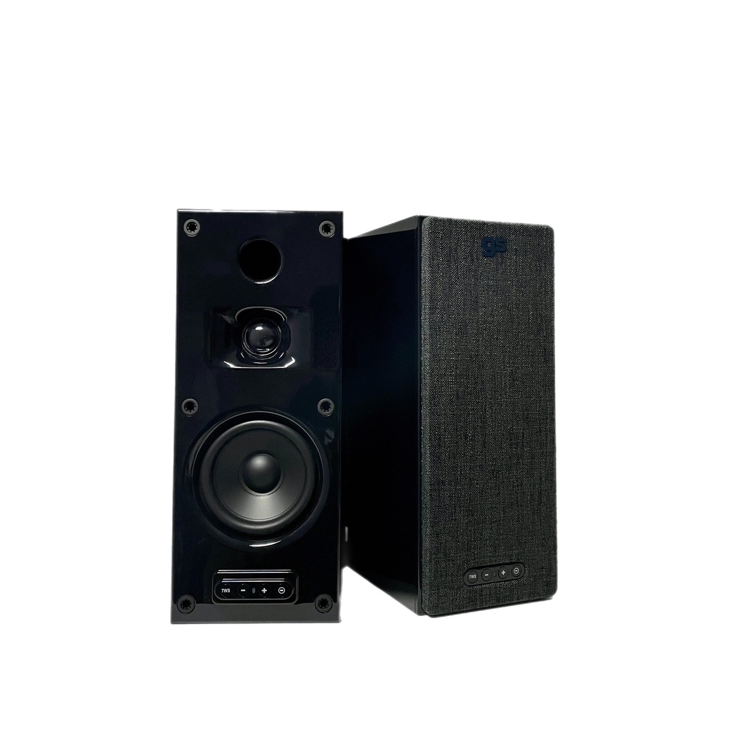 GS CLEO Bookshelf Speaker Black colour, per pair, Bluetooth 5.0, 24V/DC 2A input configuration, unit size: 320*130*162.5mm