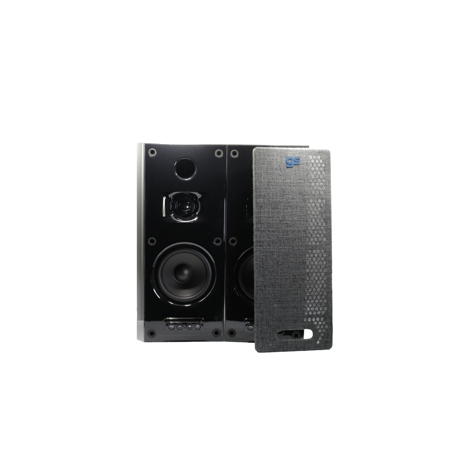 GS CLEO Bookshelf Speaker Black colour, per pair, Bluetooth 5.0, 24V/DC 2A input configuration, unit size: 320*130*162.5mm