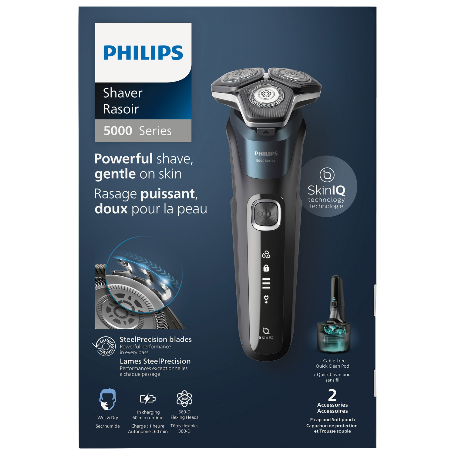Philips Series 5000 Wet & Dry Shaver with Quick Clean Pod