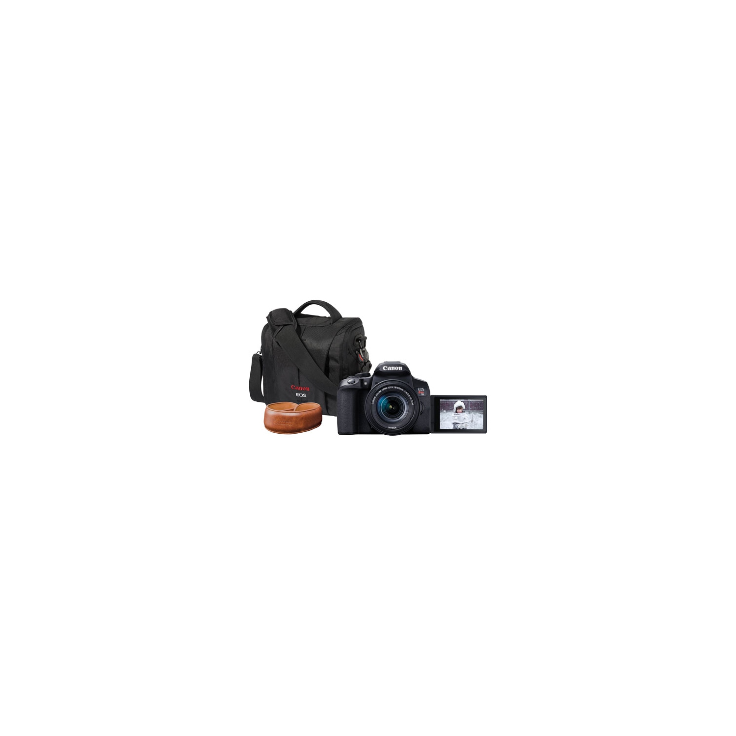 Open Box - Canon EOS Rebel T8i DSLR Camera with EF-S 18-55mm IS STM Lens Kit, 800 SR Bag & Wrist Strap