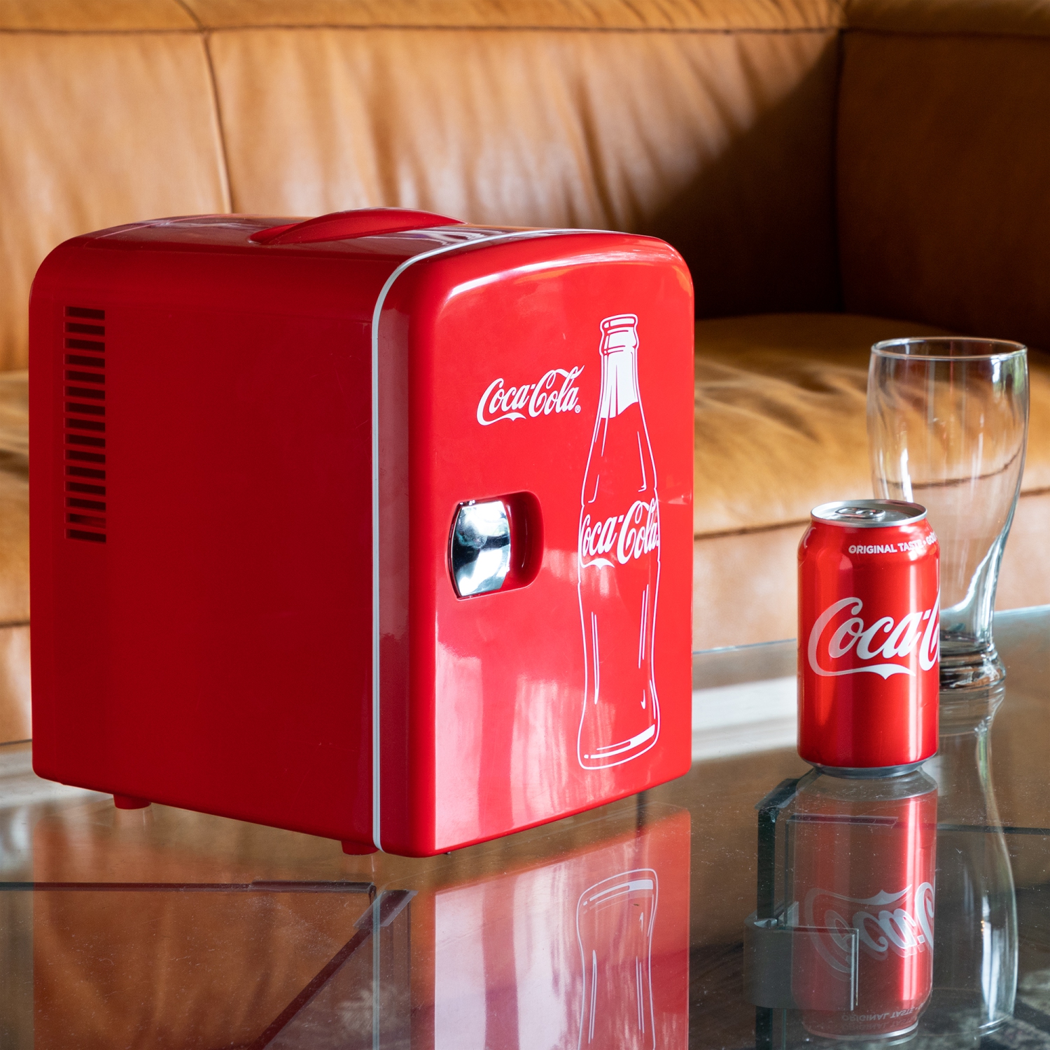 Koolatron - Mini Réfrigérateur Nostalgique Coca-Cola, Capacité de 4 Litres ou 6 Canettes, Rouge