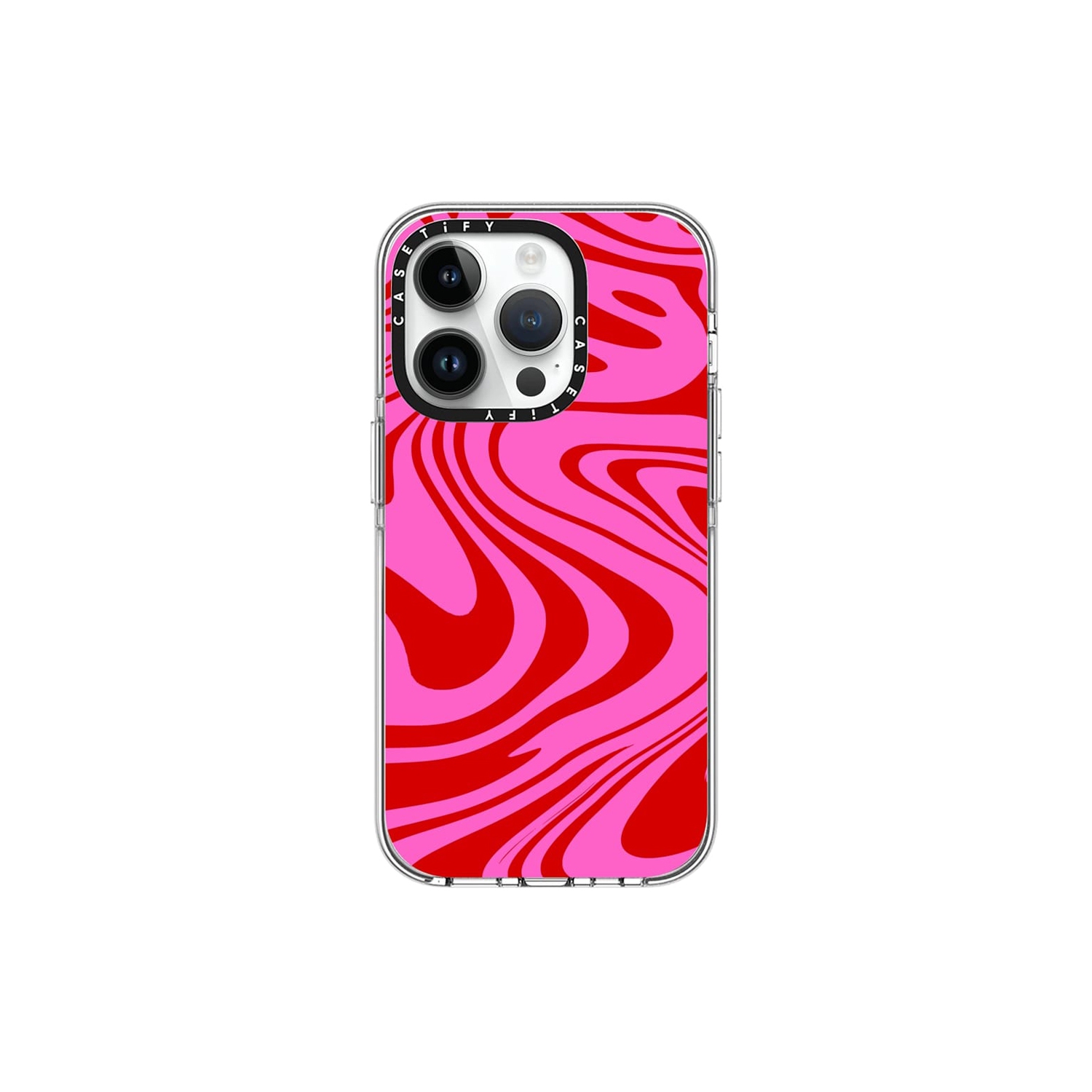 Casetify Impact Clear Case with MagSafe Marble Trippy Wavy Swirl Pink for iPhone 14 Pro Cases CTF2076154816005129