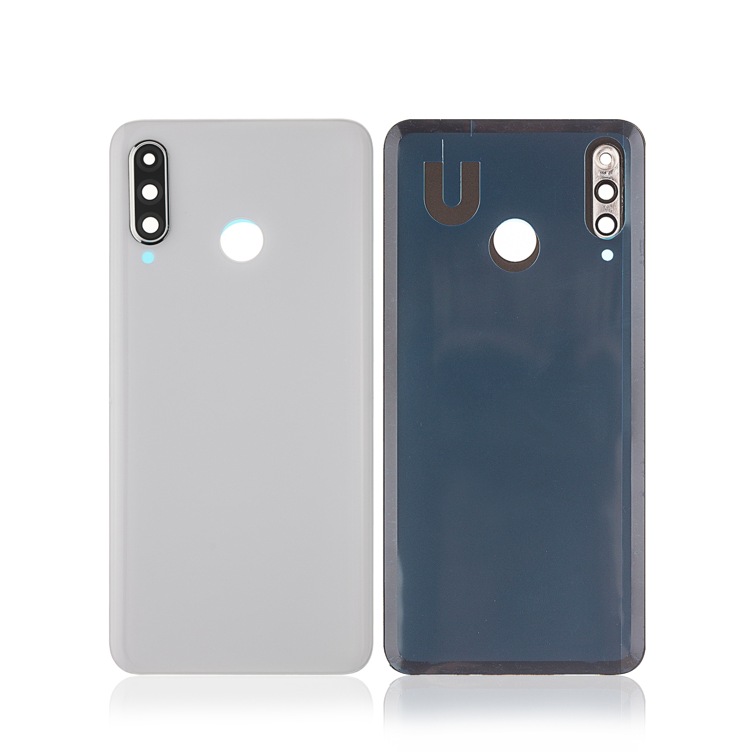 Replacement Back Cover With Camera Lens Compatible For Huawei P30 Lite / Nova 4E (Pearl White)