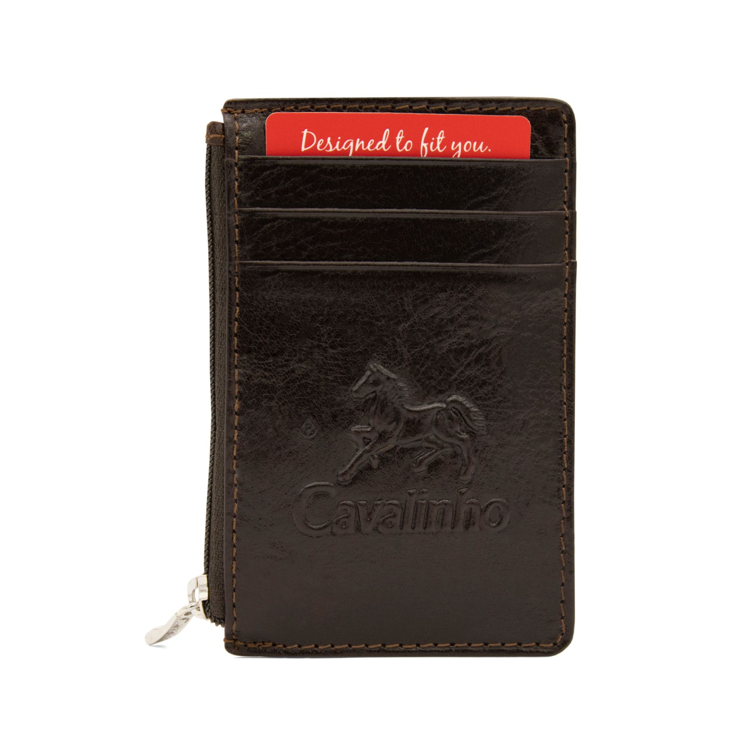 Cavalinho Gentleman Card Holder Slim Leather Wallet - Brown - RFID Protected