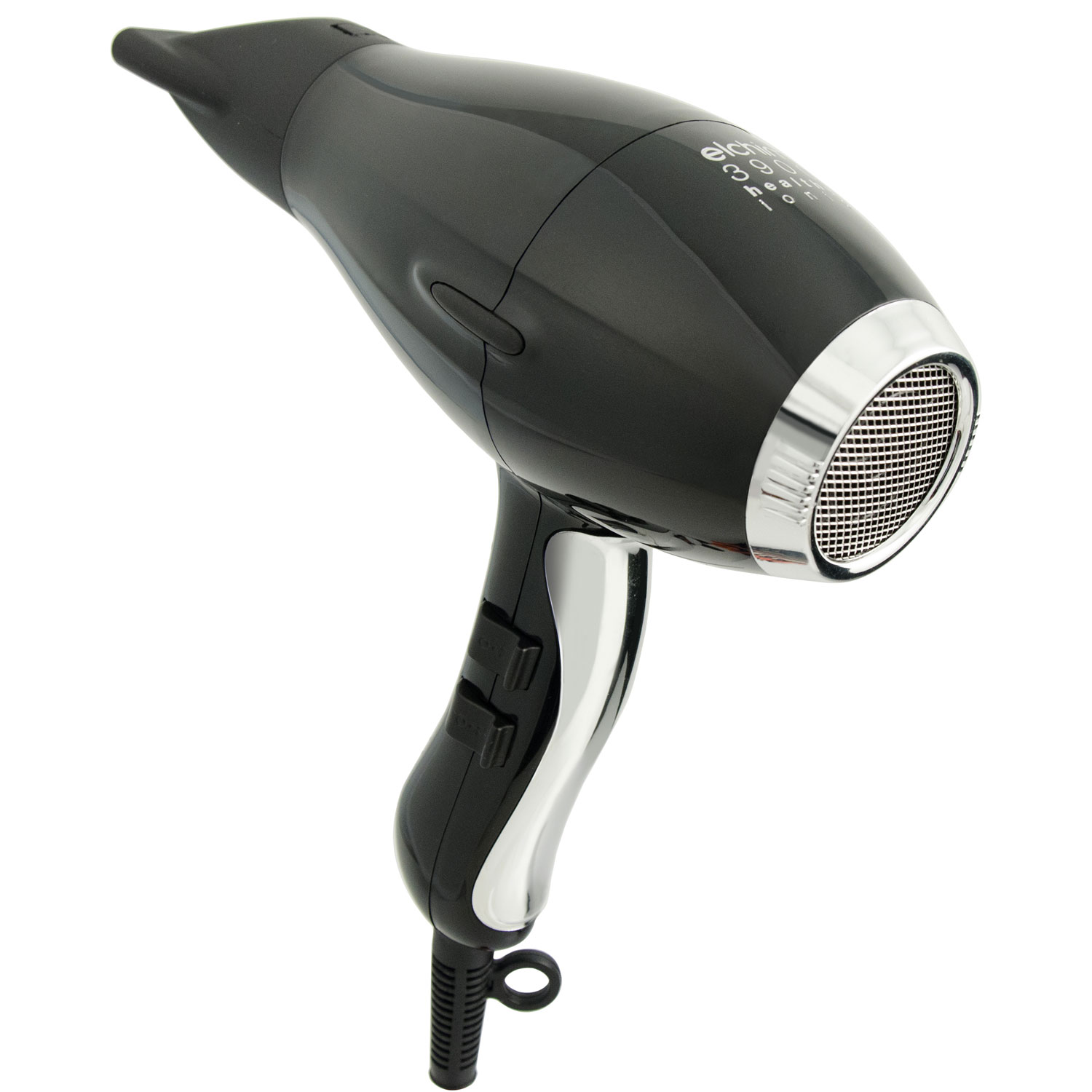 Sèche-cheveux en céramique 2400 W 3900 Healthy Ionic d'Elchim - Noir/Argenté