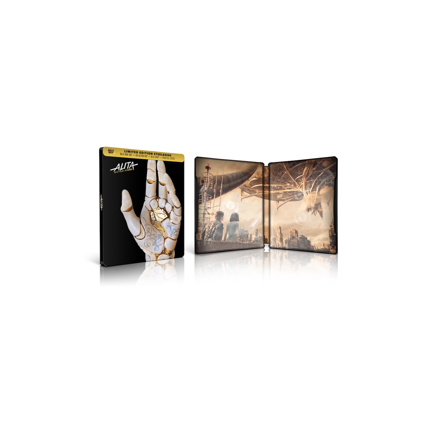 Alita: Battle Angel [SteelBook] [Digital Copy] [3D] [4K Ultra HD Blu-ray] [Only @ Best Buy] [4K Ultra HD Blu-ray/Blu-ray 3D]