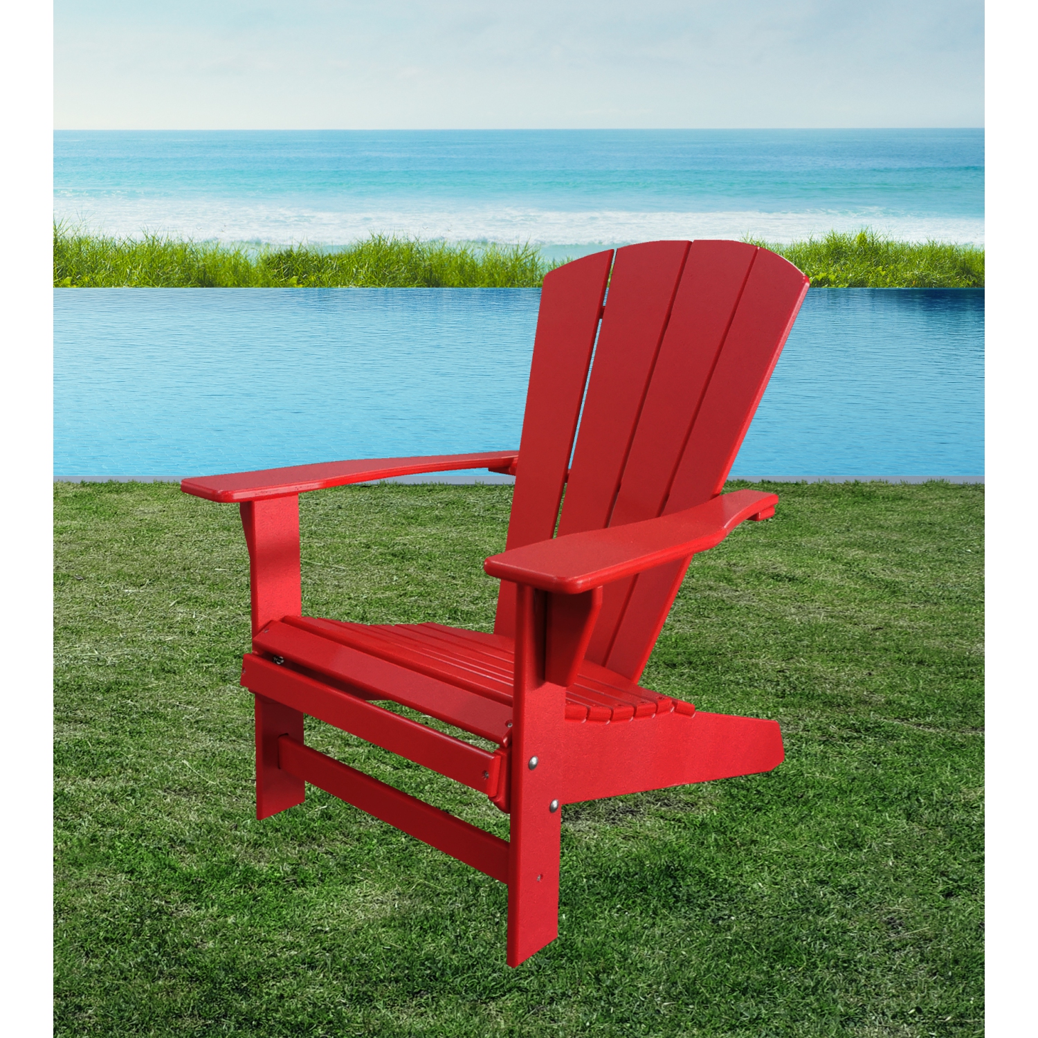 Sunbreeze Traditional Adirondack/Muskoka Chair HDPE Resin