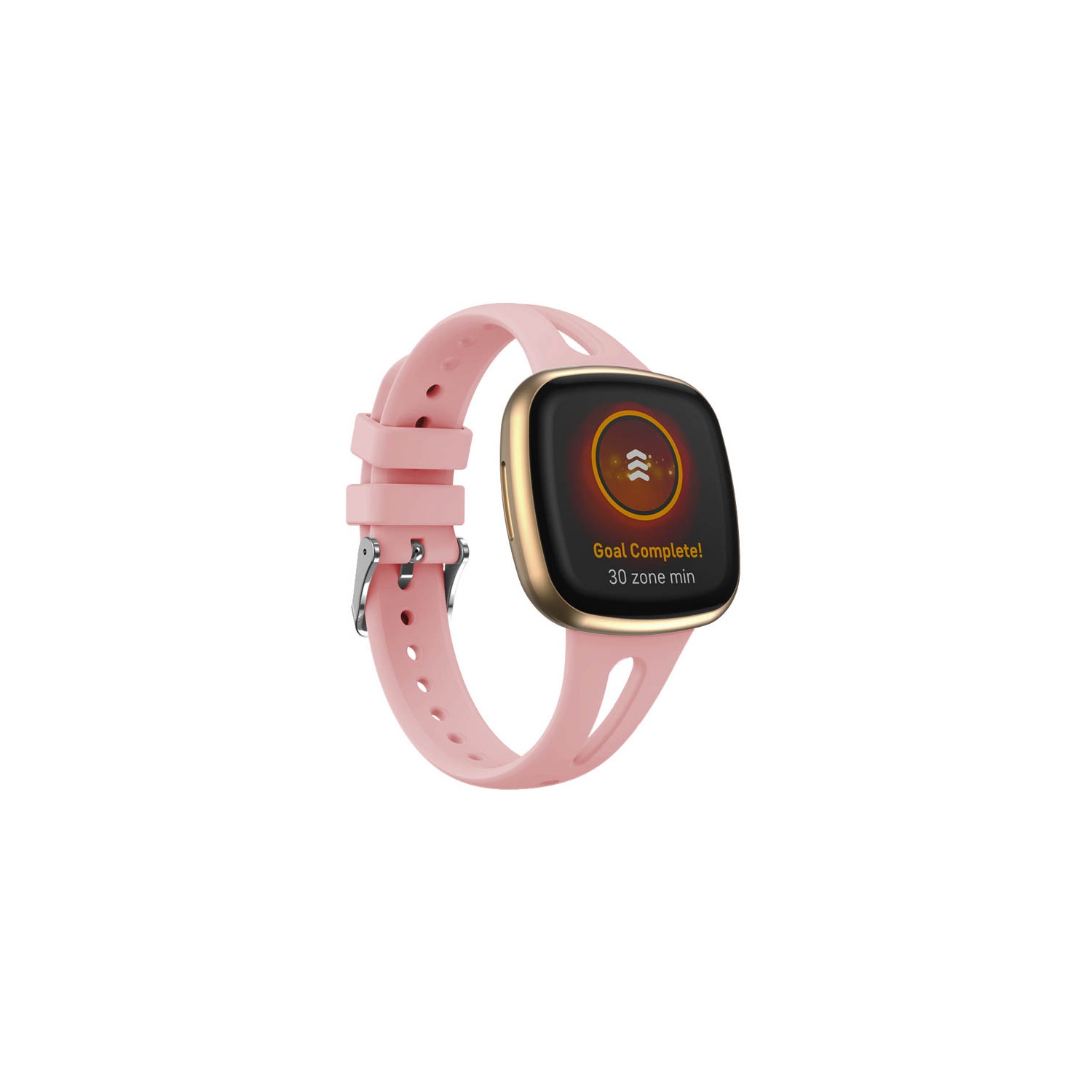 StrapsCo Bracelet sport ventilé pour Fitbit Sense 2 - Moyenne-Long - Rose tendre