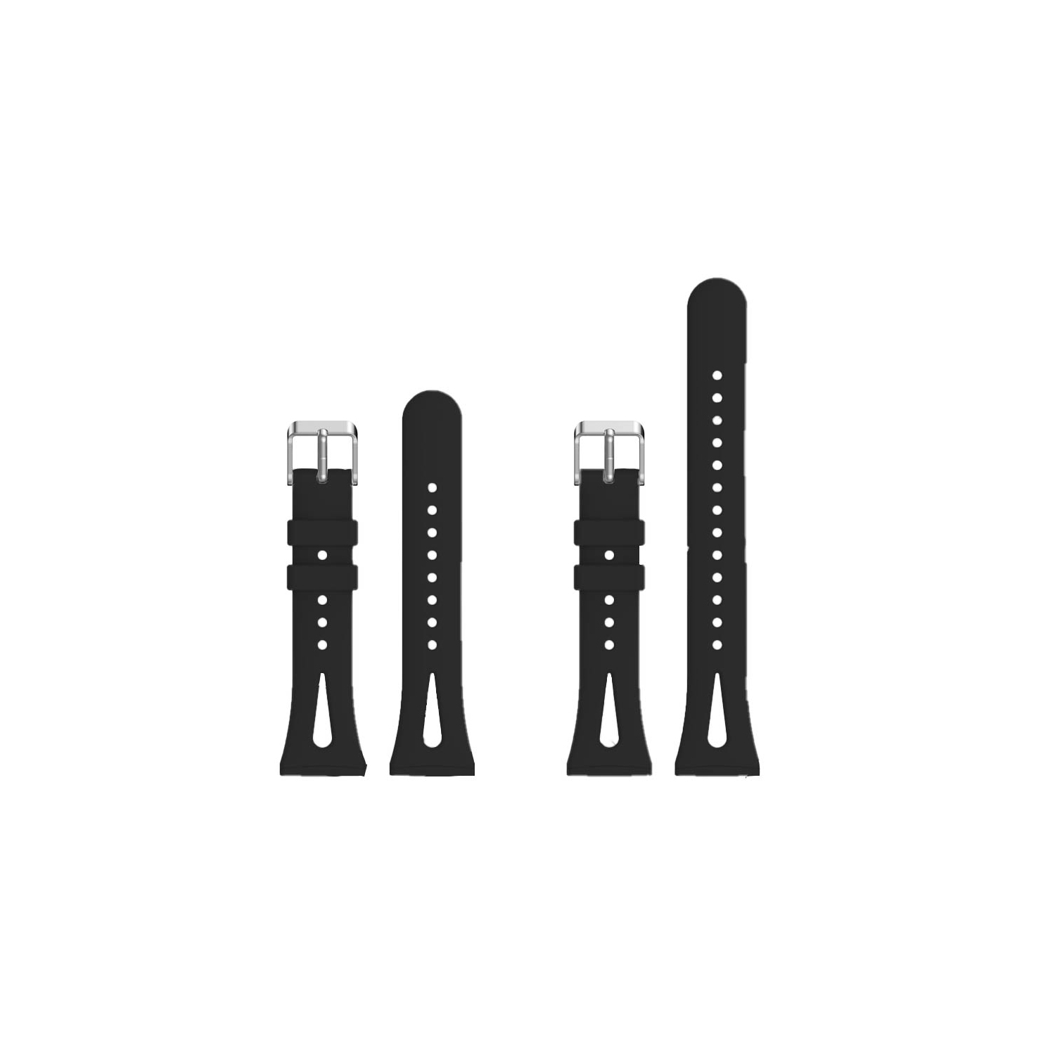 StrapsCo Bracelet sport ventilé pour Fitbit Sense 2 Courte-Moyenne - Noir