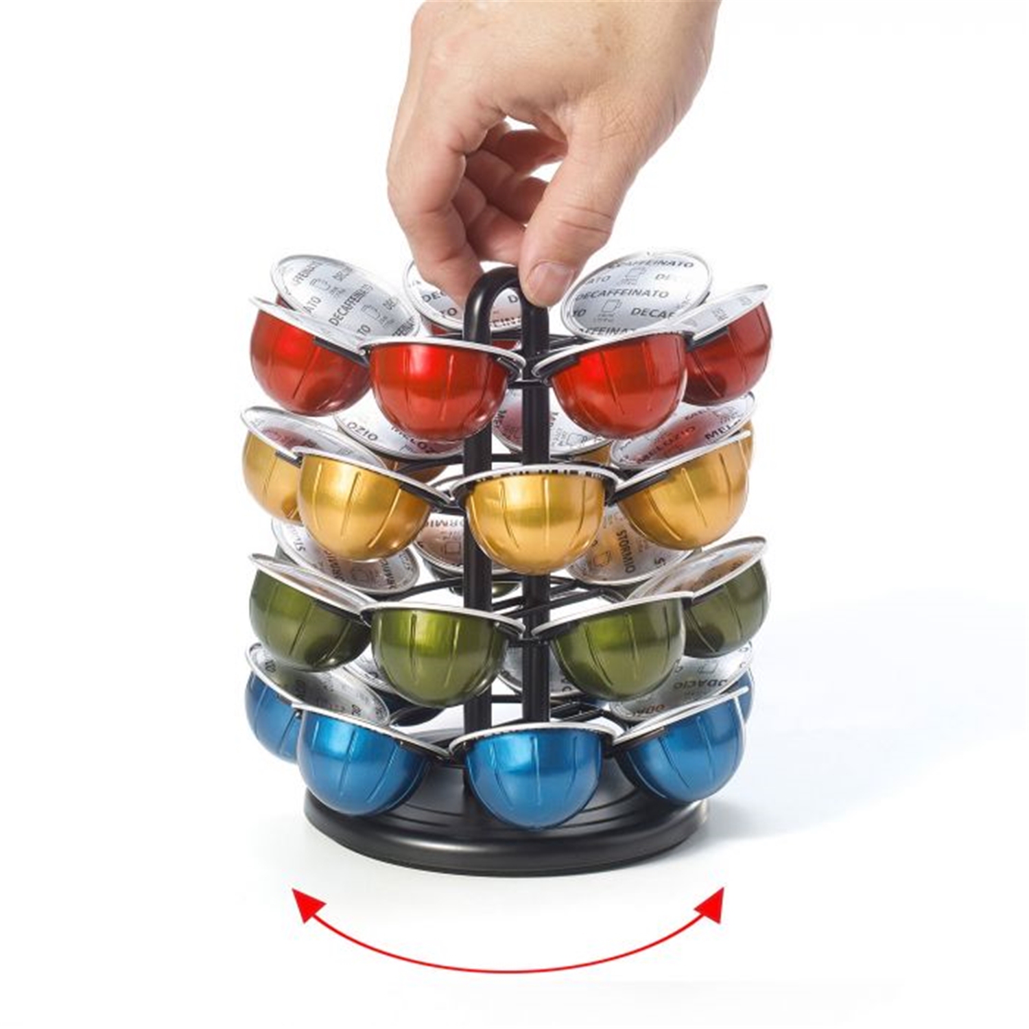 Starfrit - Nespresso Capsule Carousel, 28 Vertuo Capsule Capacity, Black