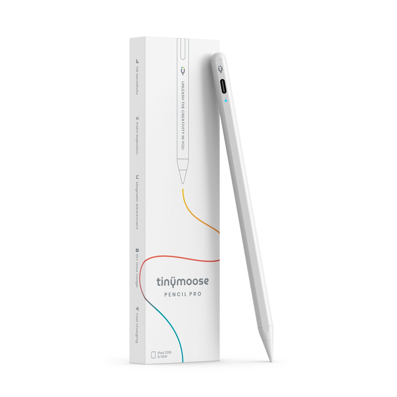 Tinymoose Pencil Pro Pearl White Active Stylus iPad Pen For Apple iPad (2018-2023)