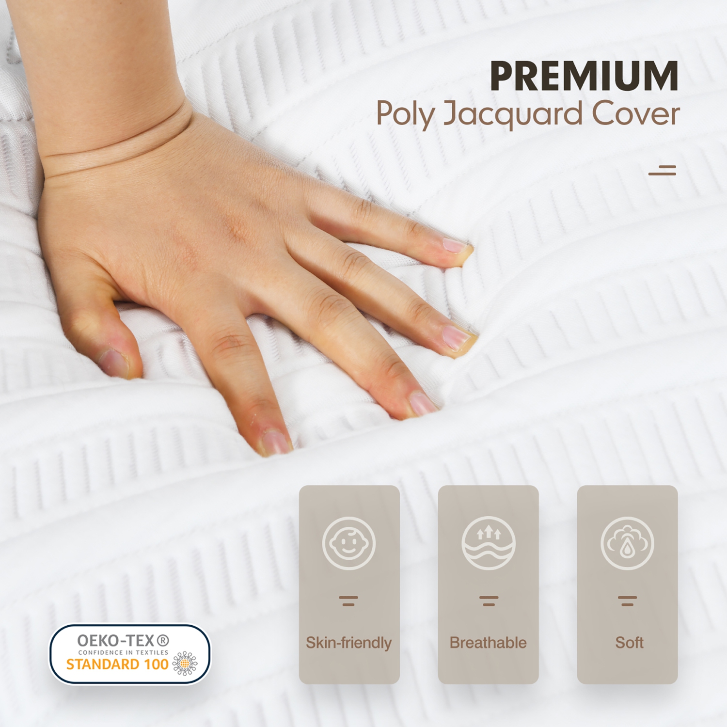 Costway Full Size Wood Bed Frame & 8" Foam Mattress Set CertiPUR-US Certified Natural/Espresso