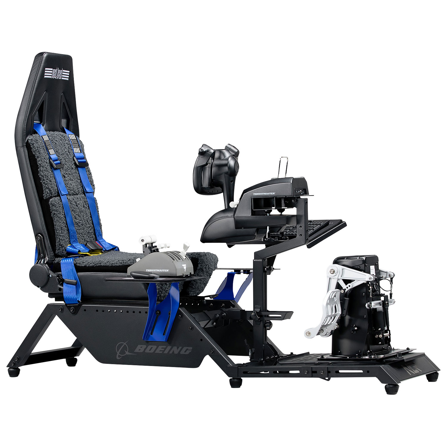 Poste de pilotage de simulation de vol édition commerciale Boeing d'UNI Next Level Racing - Noir