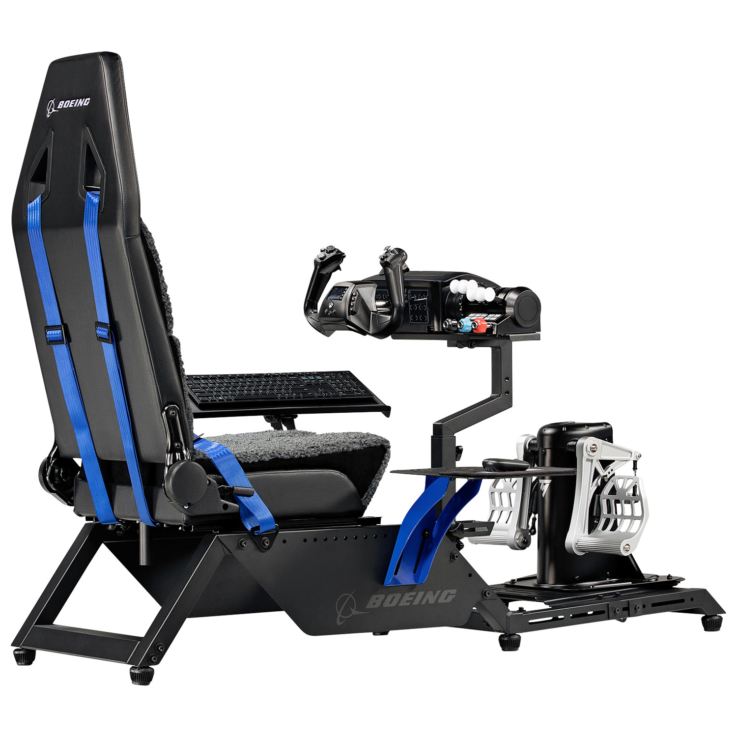 Poste de pilotage de simulation de vol édition commerciale Boeing d'UNI Next Level Racing - Noir