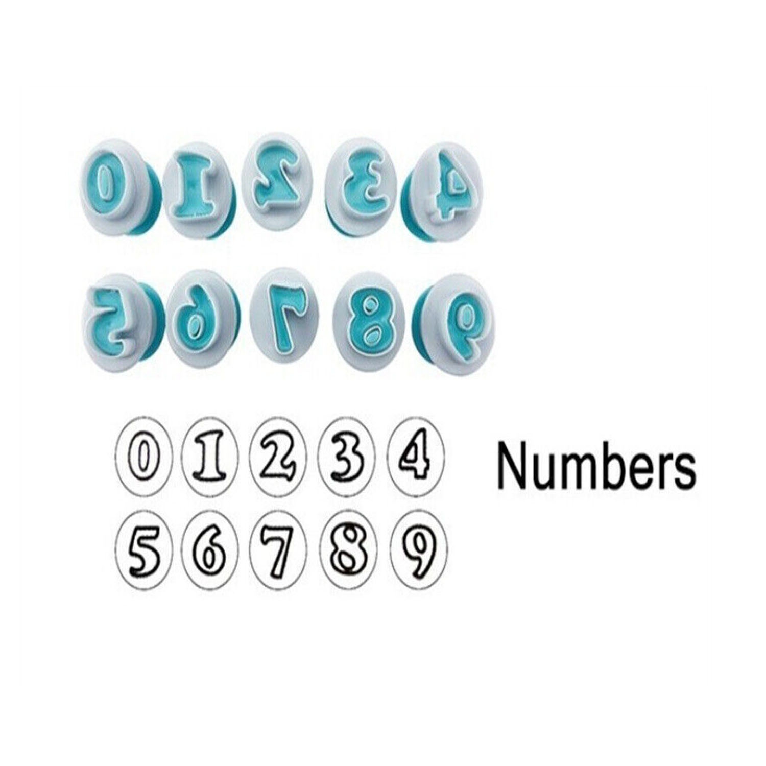62Pcs Alphabet Cookie Cutters Set With Upper, Lowercase And Numeric Icing Cake Decorating Fondant Number Cutters Mould Tools for Sugarcraft Biscuit