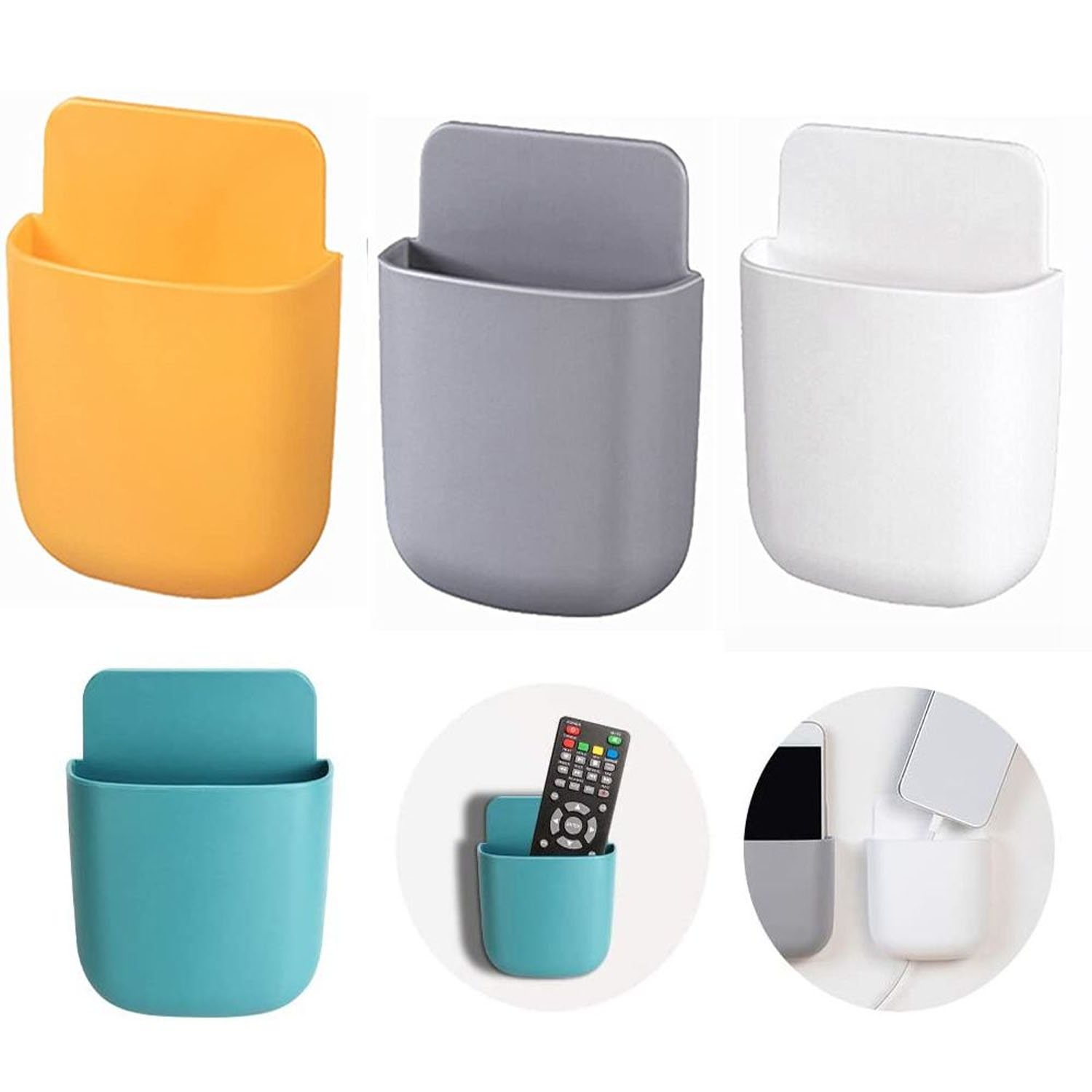Universal Remote Holder Wall-Mounted Cell Phone Charging Holder Self-adhesive Storage Organizer For Kitchen Accessory
