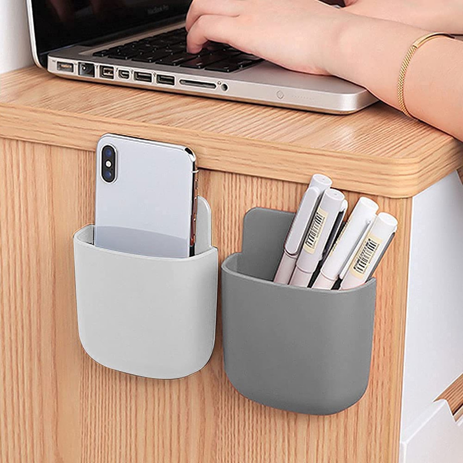 Universal Remote Holder Wall-Mounted Cell Phone Charging Holder Self-adhesive Storage Organizer For Kitchen Accessory