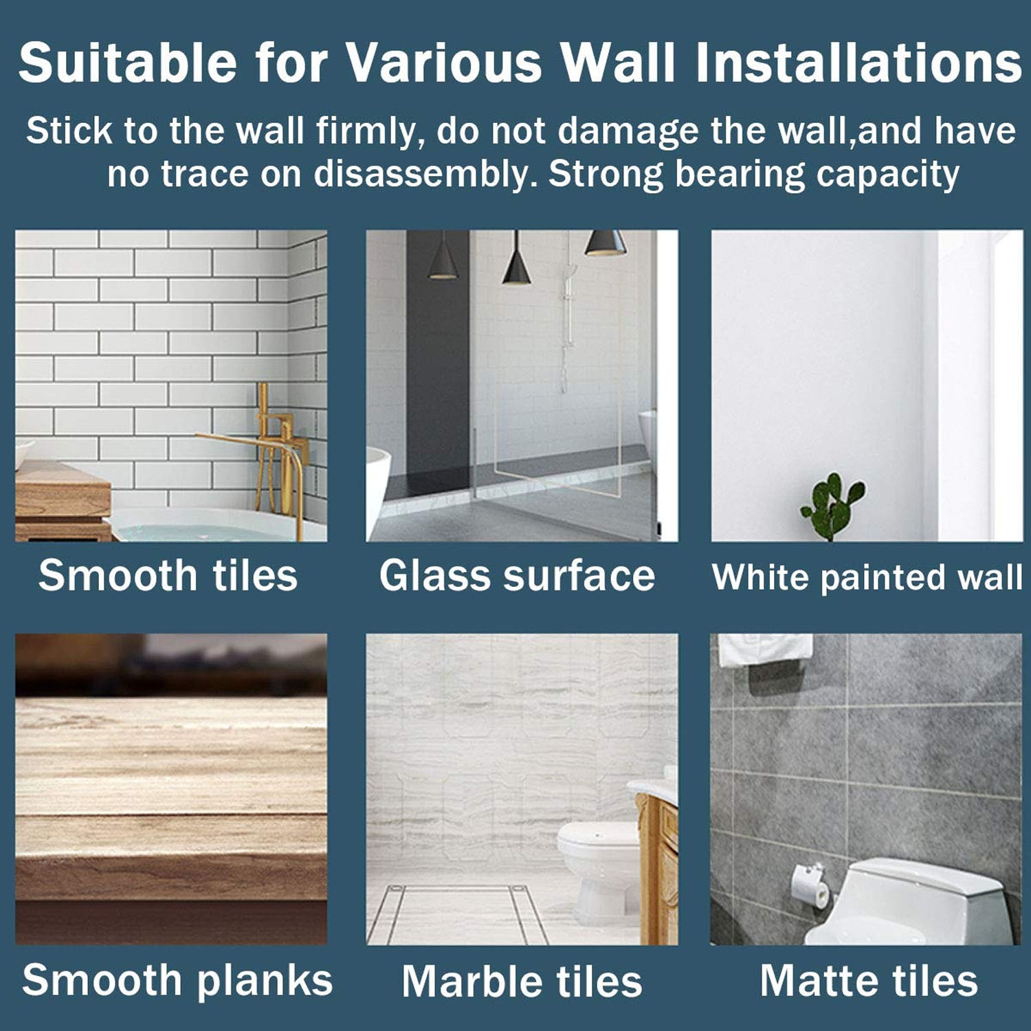 Universal Remote Holder Wall-Mounted Cell Phone Charging Holder Self-adhesive Storage Organizer For Kitchen Accessory