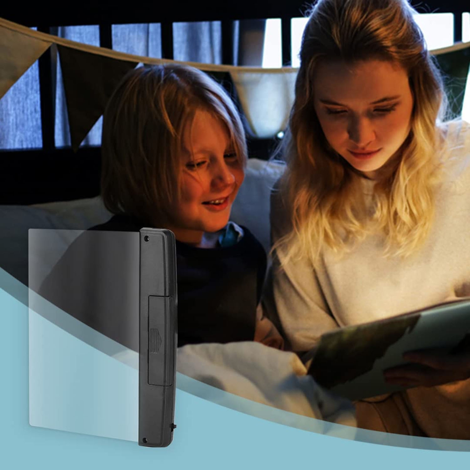 Lampe de livre de lecture à LED 2 pièces, lumière de livre à panneau plat à LED, protection des yeux, lumière de signet portable pour la lecture de