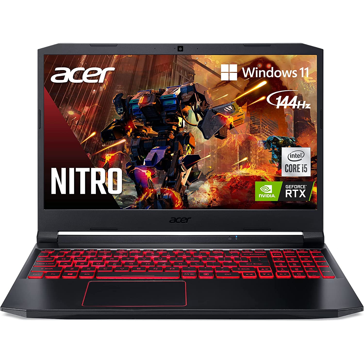 Acer 15.6" Nitro 144Hz (Intel i5-10300H/512GB SSD/8GB RAM/Nvidia RTX 3050/Win11) - Manufacturer ReCertified w/ 1 Year Warranty