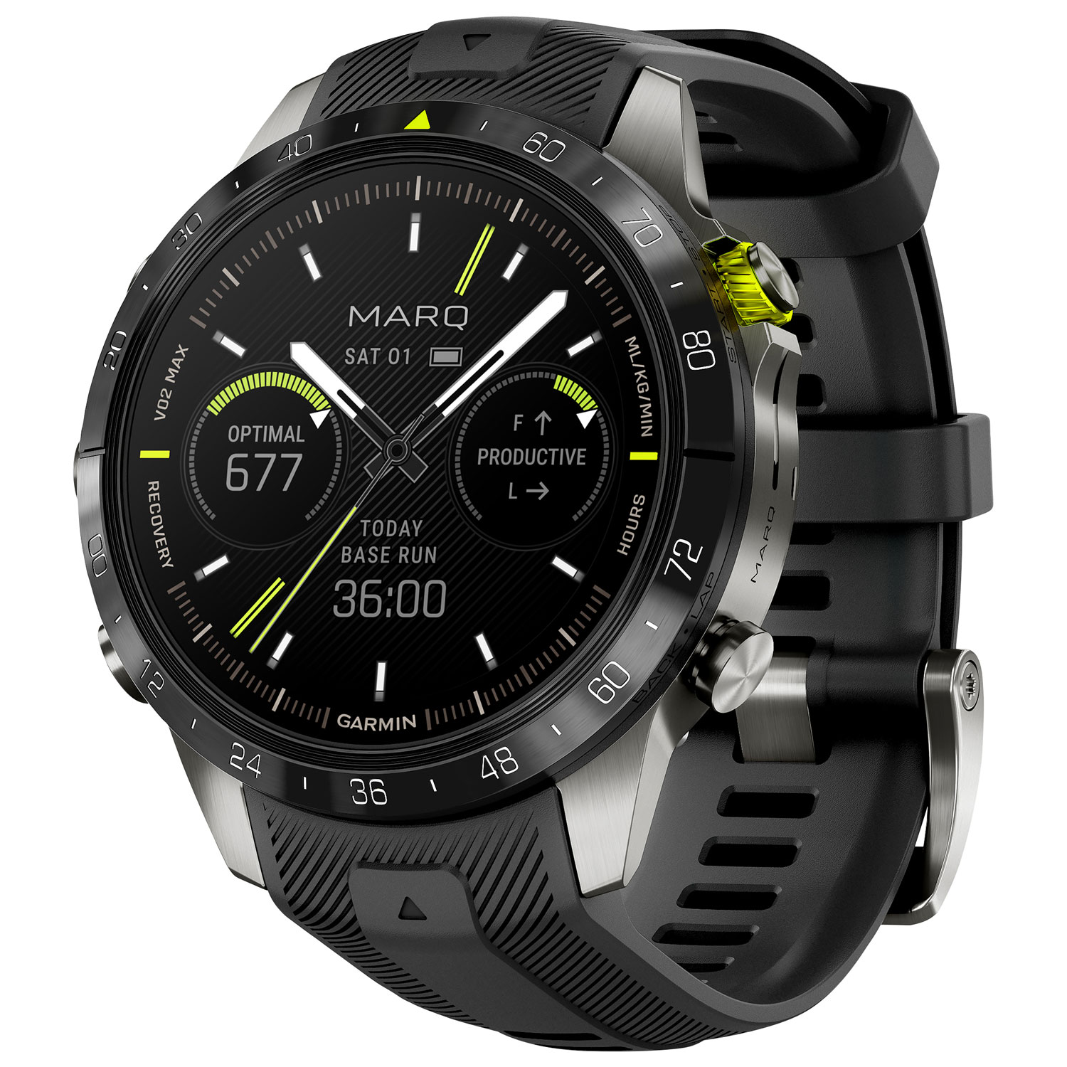 Montre intelligente multisport Bluetooth de 46 mm MARQ Athlete Gen 2 de Garmin - Noir