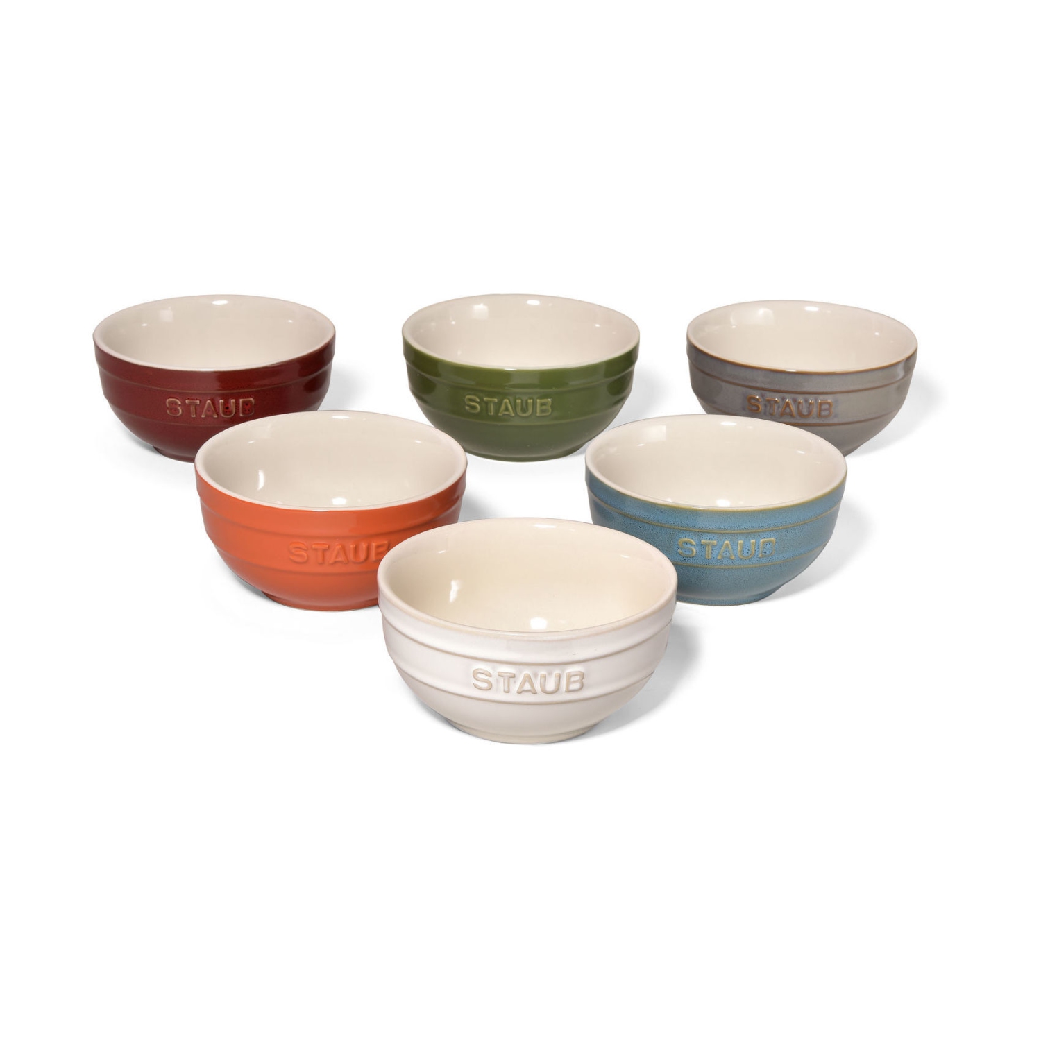 STAUB – Ensemble de grands bols multicolores en céramique ceramique 14&nbsp;cm/6 pièces, couleurs variées