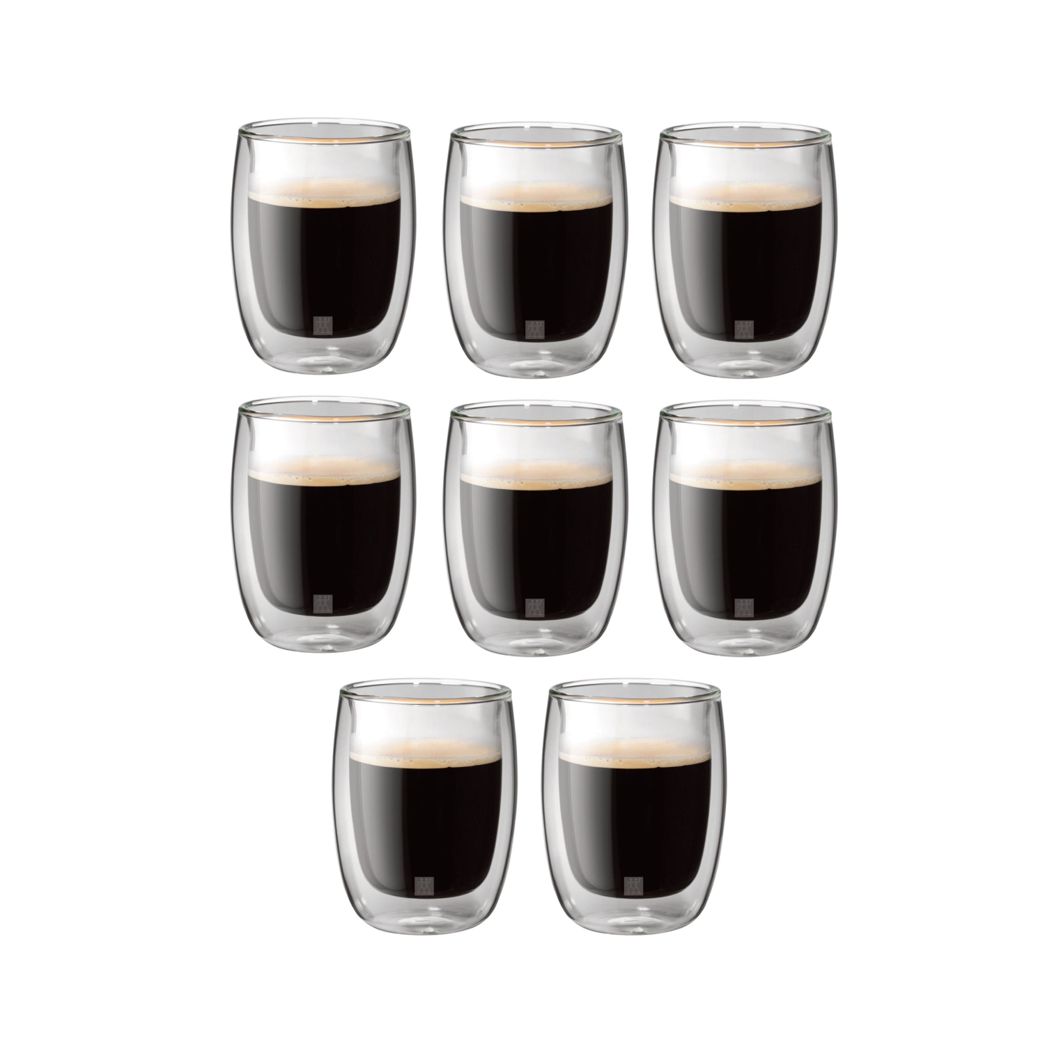 ZWILLING Sorrento 8 Piece Coffee Glass Set - Value Pack, Transparent