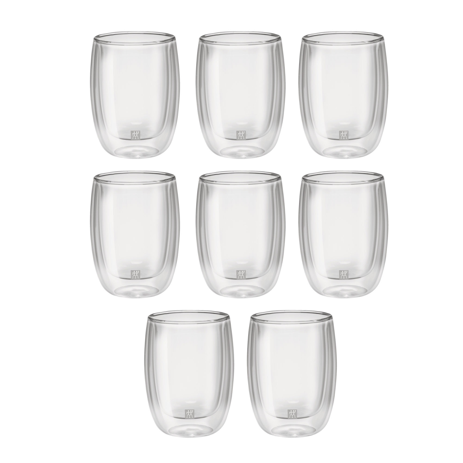ZWILLING Sorrento 8 Piece Coffee Glass Set - Value Pack, Transparent