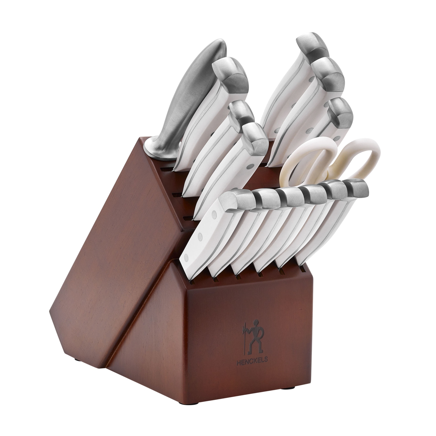 HENCKELS Statement 15 Piece Knife Block Set, White