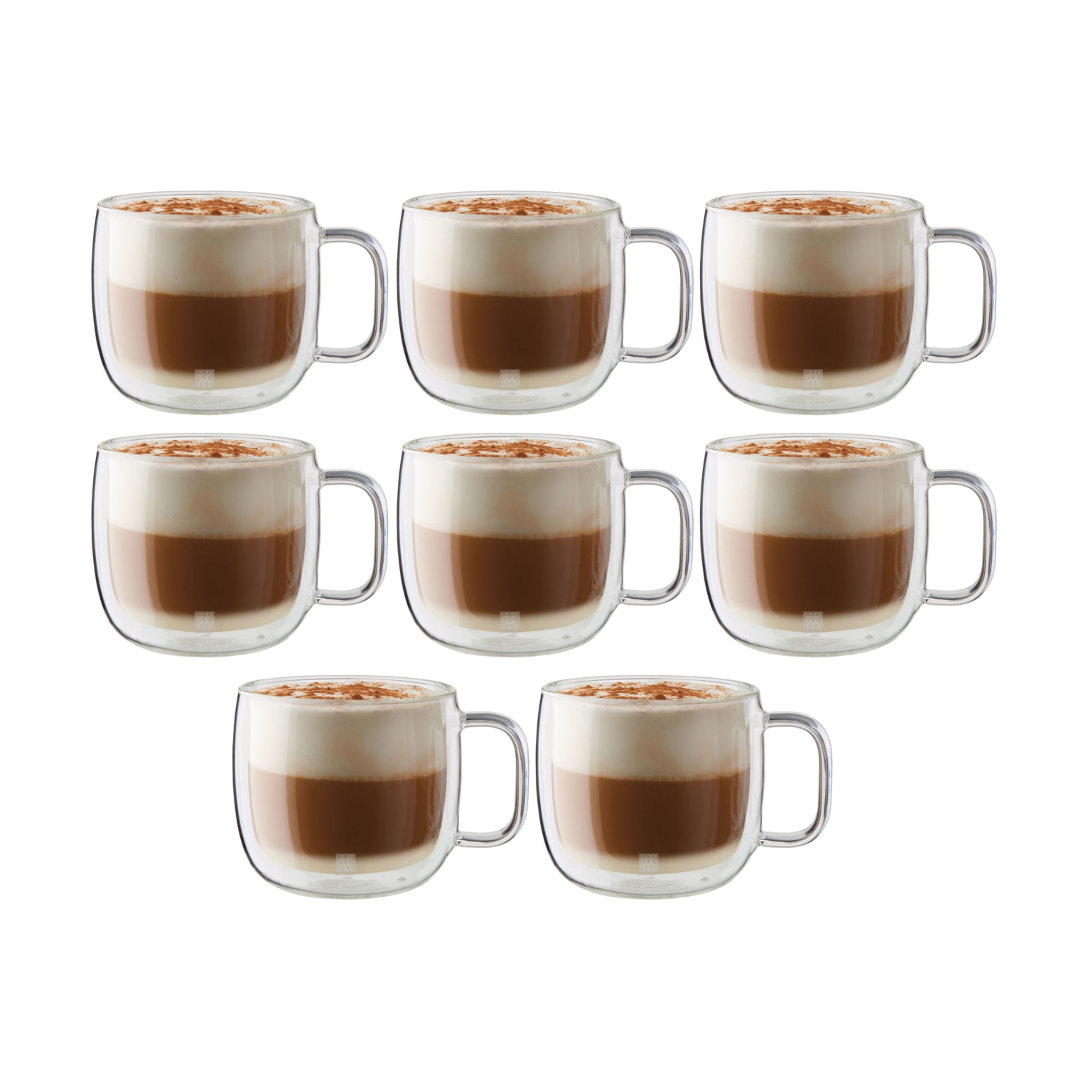 ZWILLING Sorrento Plus 8 Piece Cappuccino Mug Set - Value Pack, Transparent