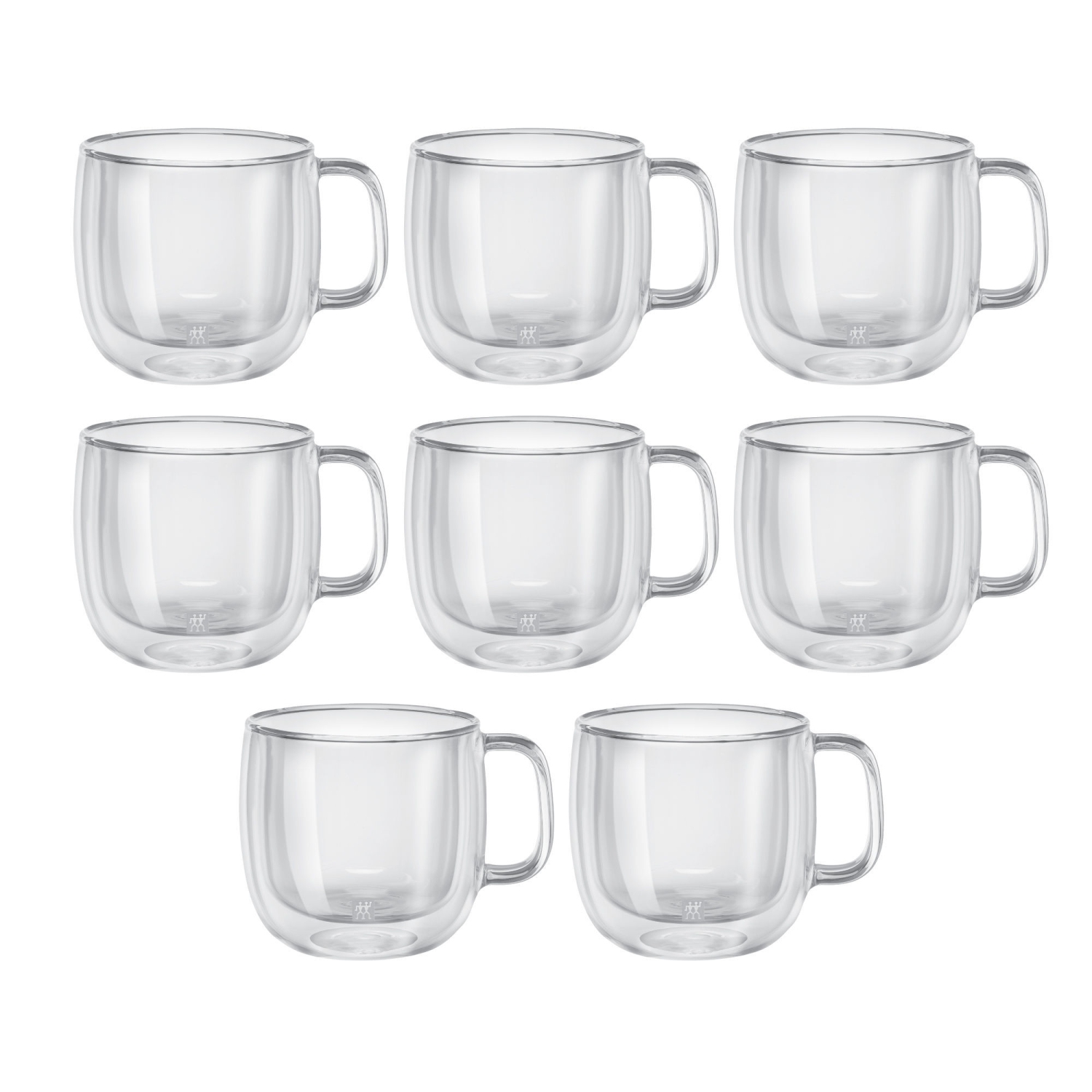 ZWILLING Sorrento Plus 8 Piece Cappuccino Mug Set - Value Pack, Transparent