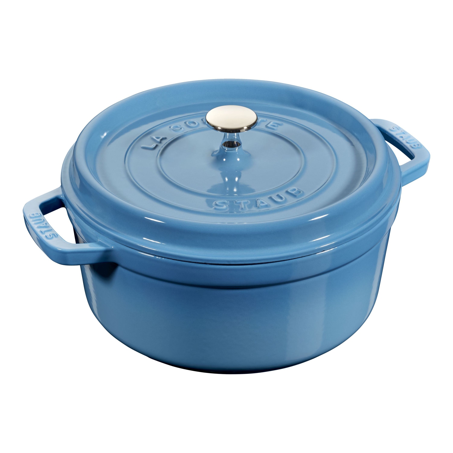 STAUB La Cocotte 5.25 L Cast Iron Round Cocotte, Ice-Blue | Best