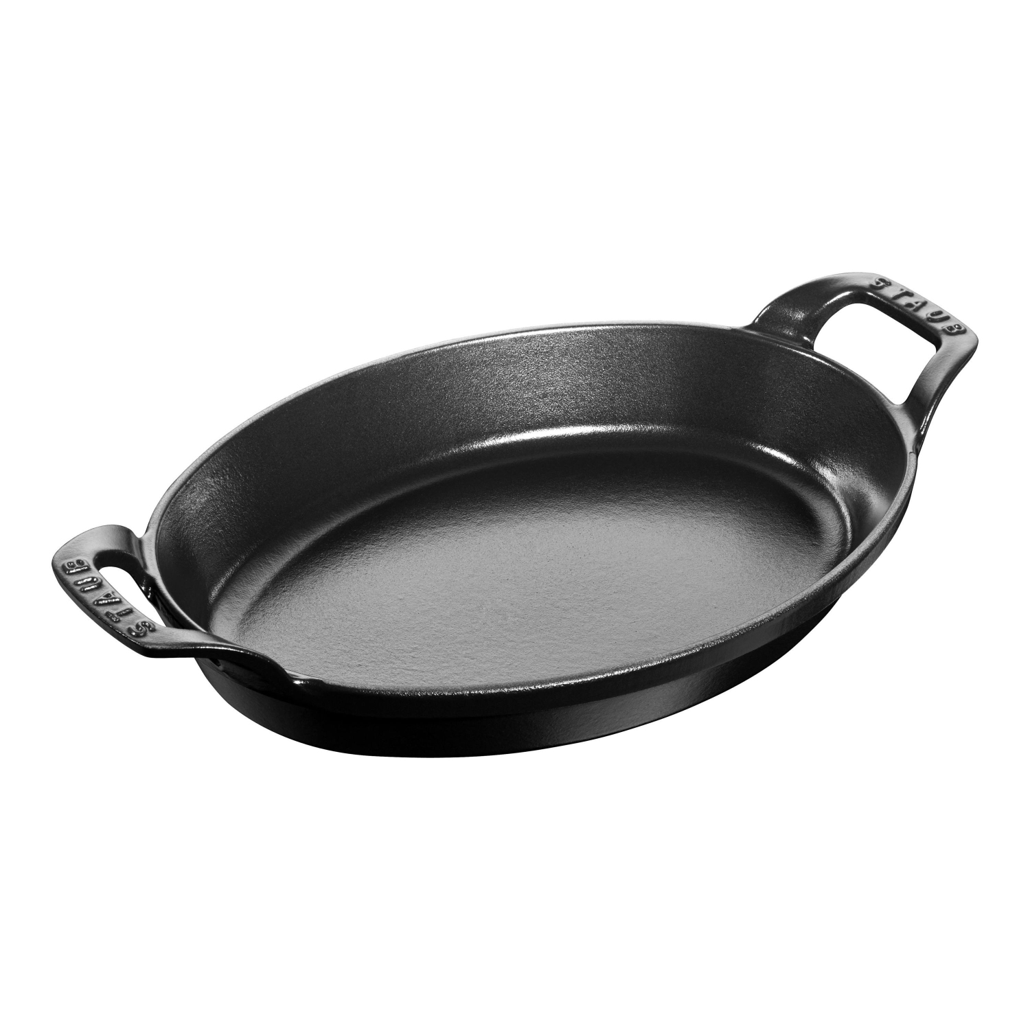 STAUB Specialities – Plat de cuisson ovale en fonte 1,6&nbsp;L, noir