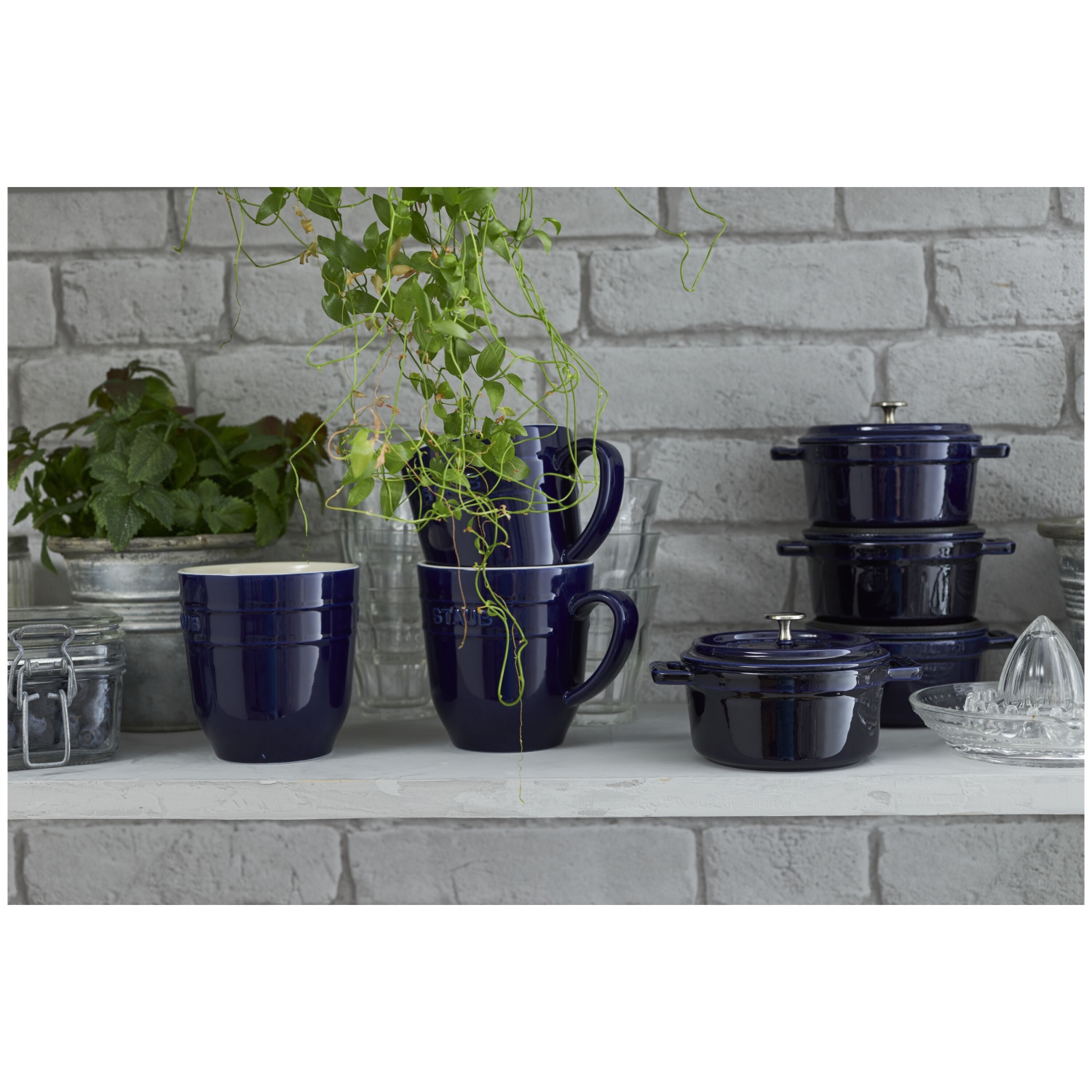 STAUB – Tasse ronde en céramique ceramique, bleu foncé