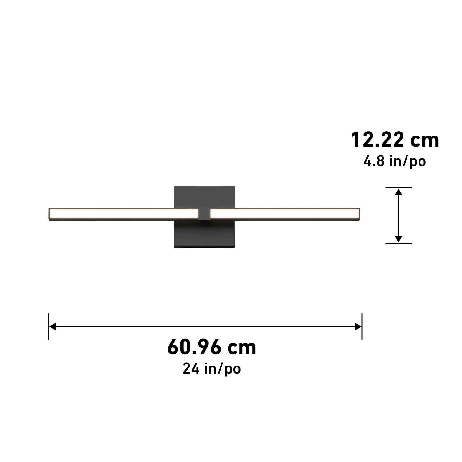 Applique murale moderne LED bidirectionnelle d'extérieur Asas