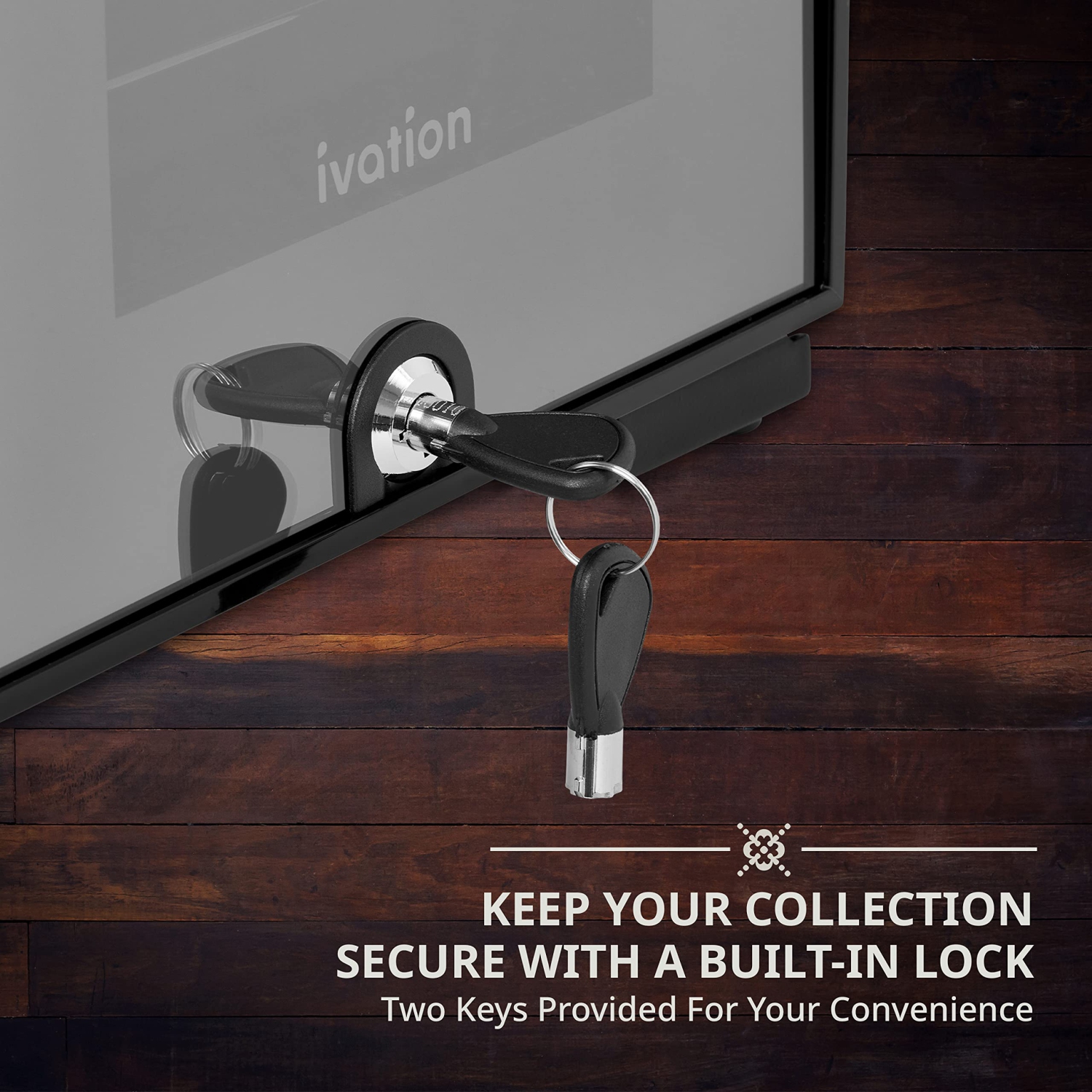 Ivation 18 Bottle Freestanding Wine Fridge, Wine Cooler with Lock, Black