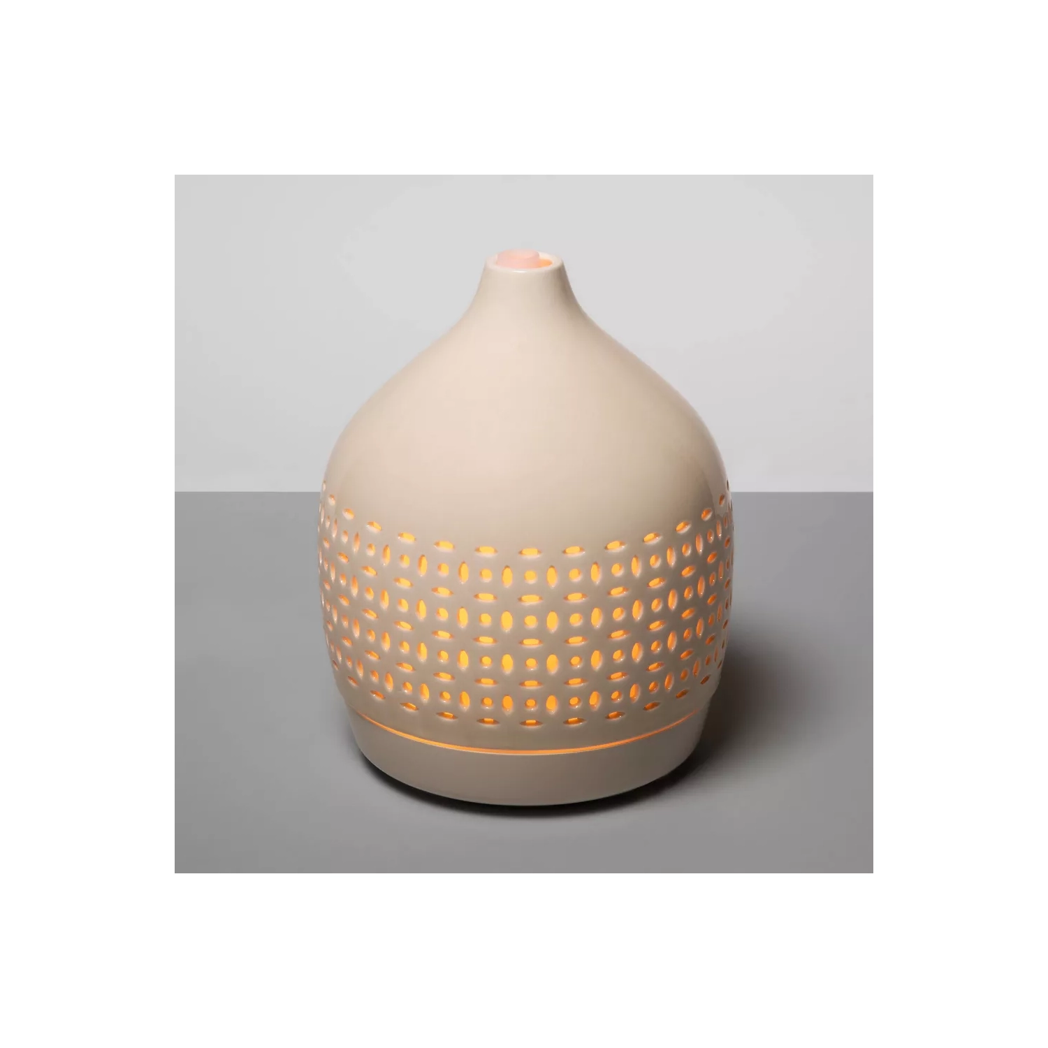 300ml Cutout Ceramic Color Changing Oil Diffuser White - Opalhouse