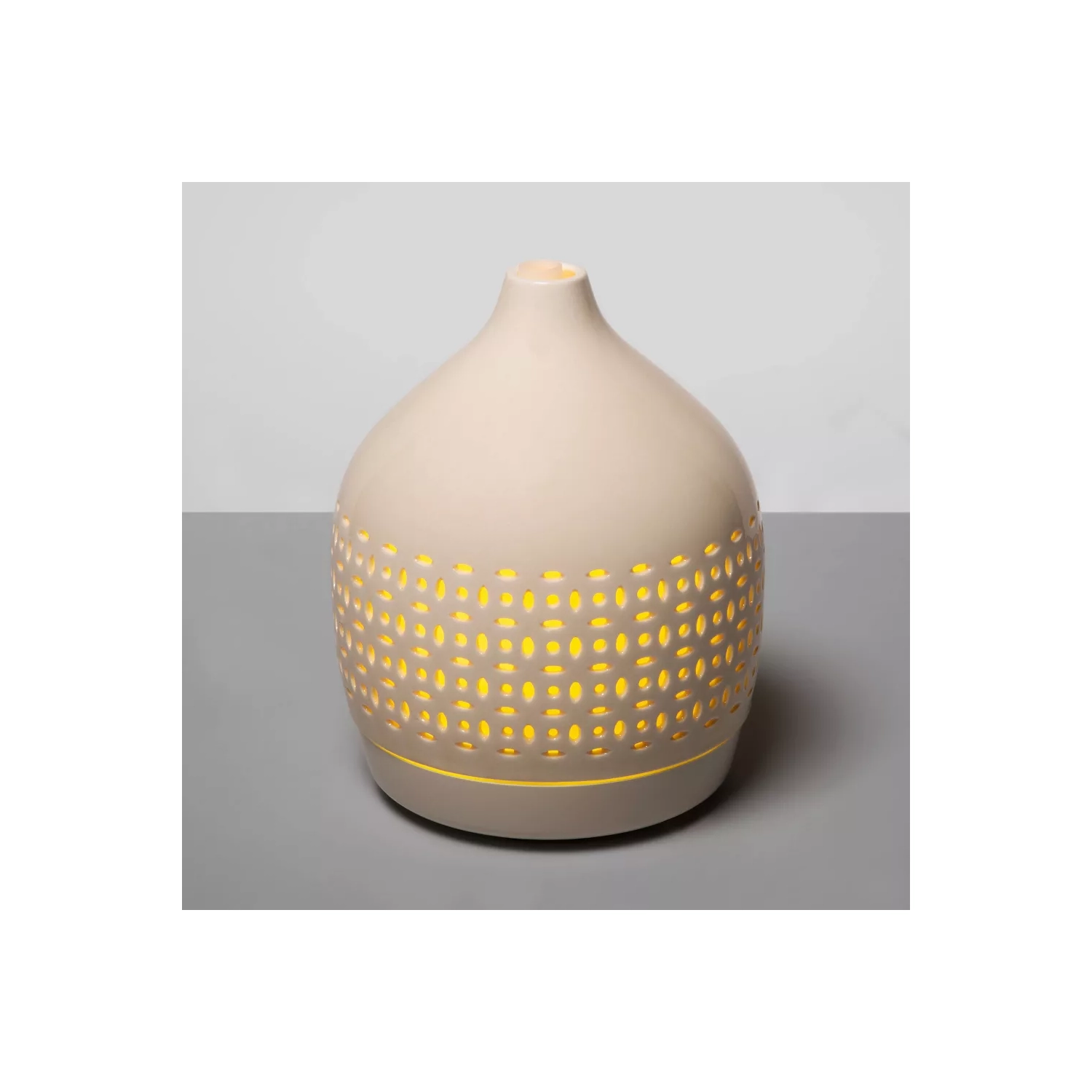300ml Cutout Ceramic Color Changing Oil Diffuser White - Opalhouse