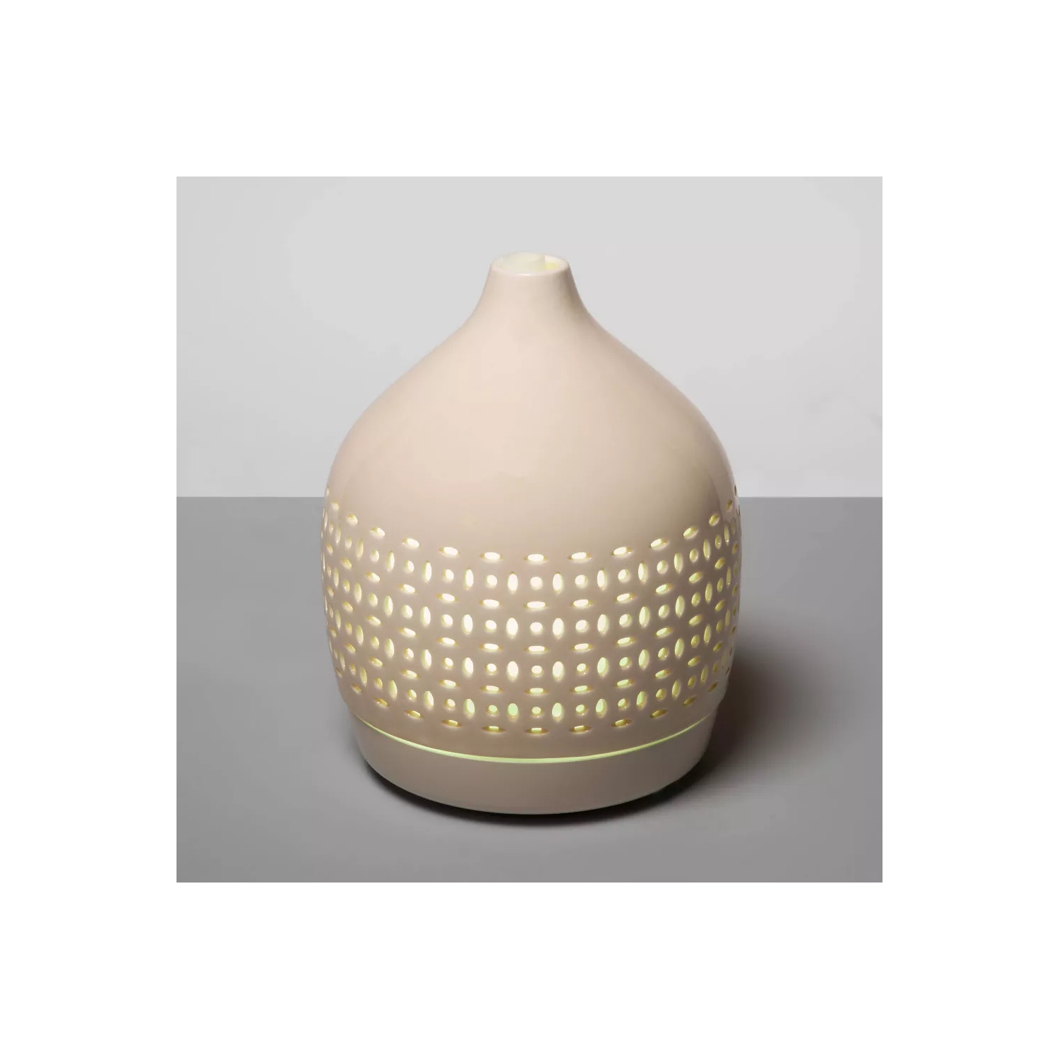 300ml Cutout Ceramic Color Changing Oil Diffuser White - Opalhouse