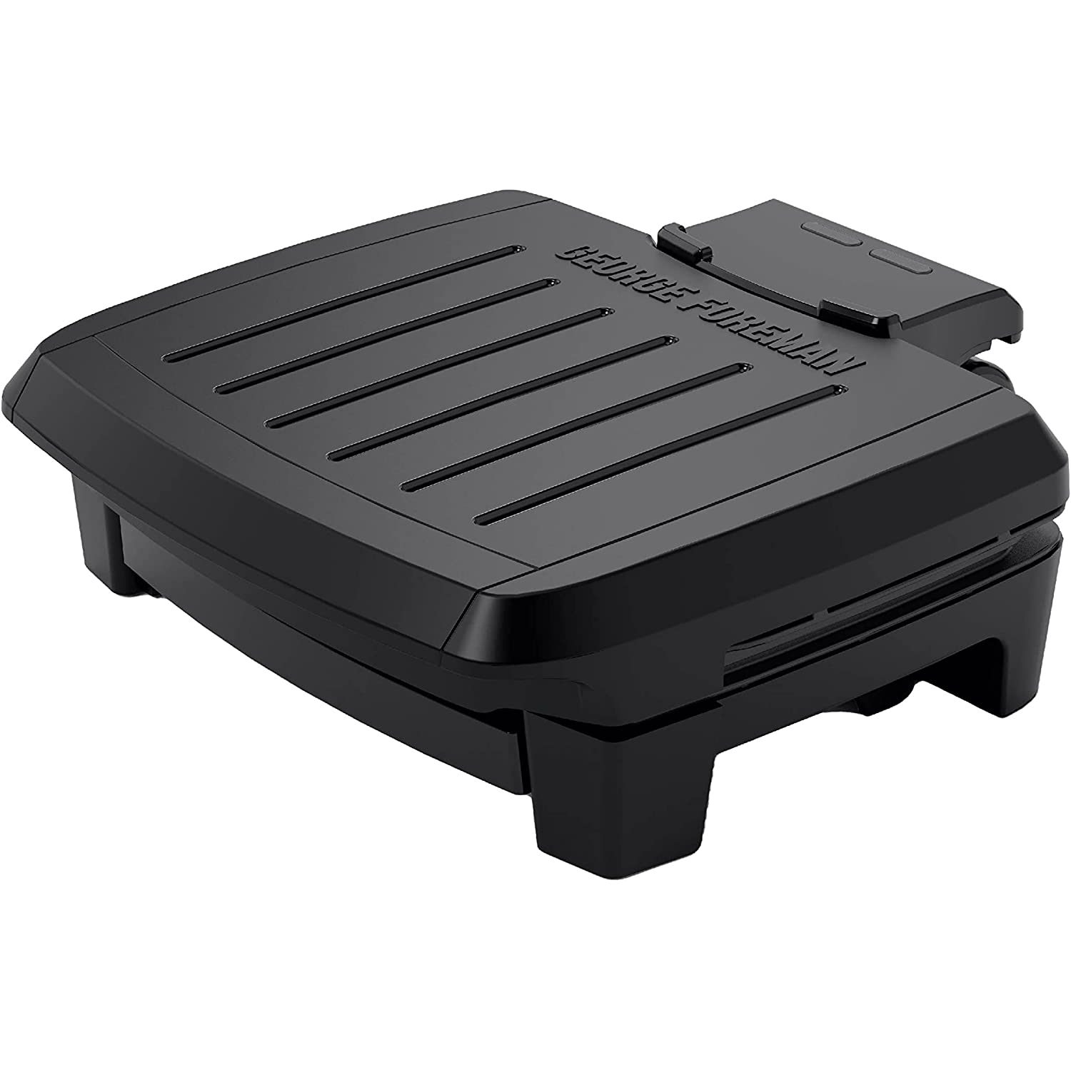 George Foreman 4-serving Contact Submersible indoor Grill, Dishwasher Safe, Wash the Entire Grill, Easy-to-Clean Nonstick - Black (GRES060BS)