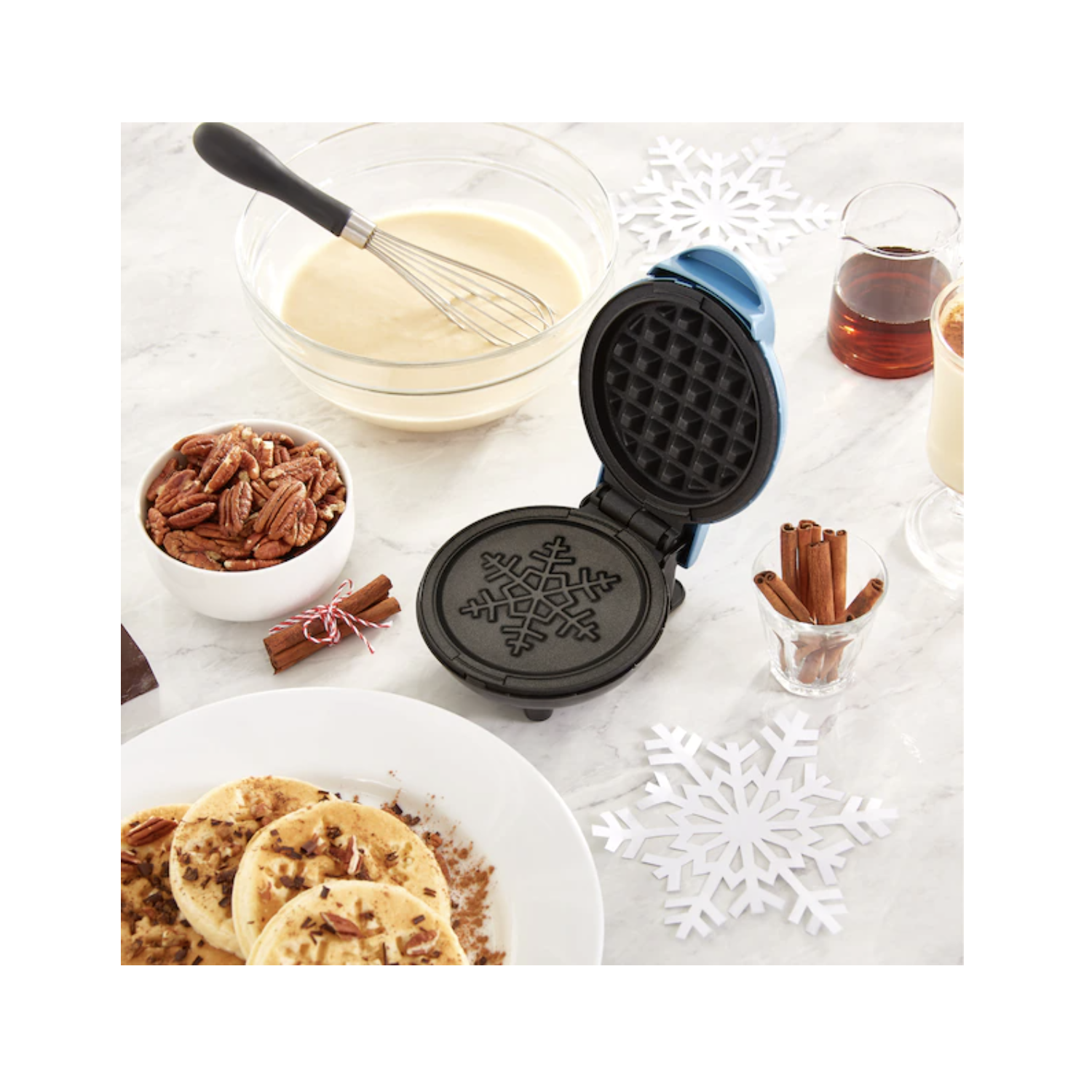 Mini gaufrier flocon de neige DASH - Bleu - DMF001