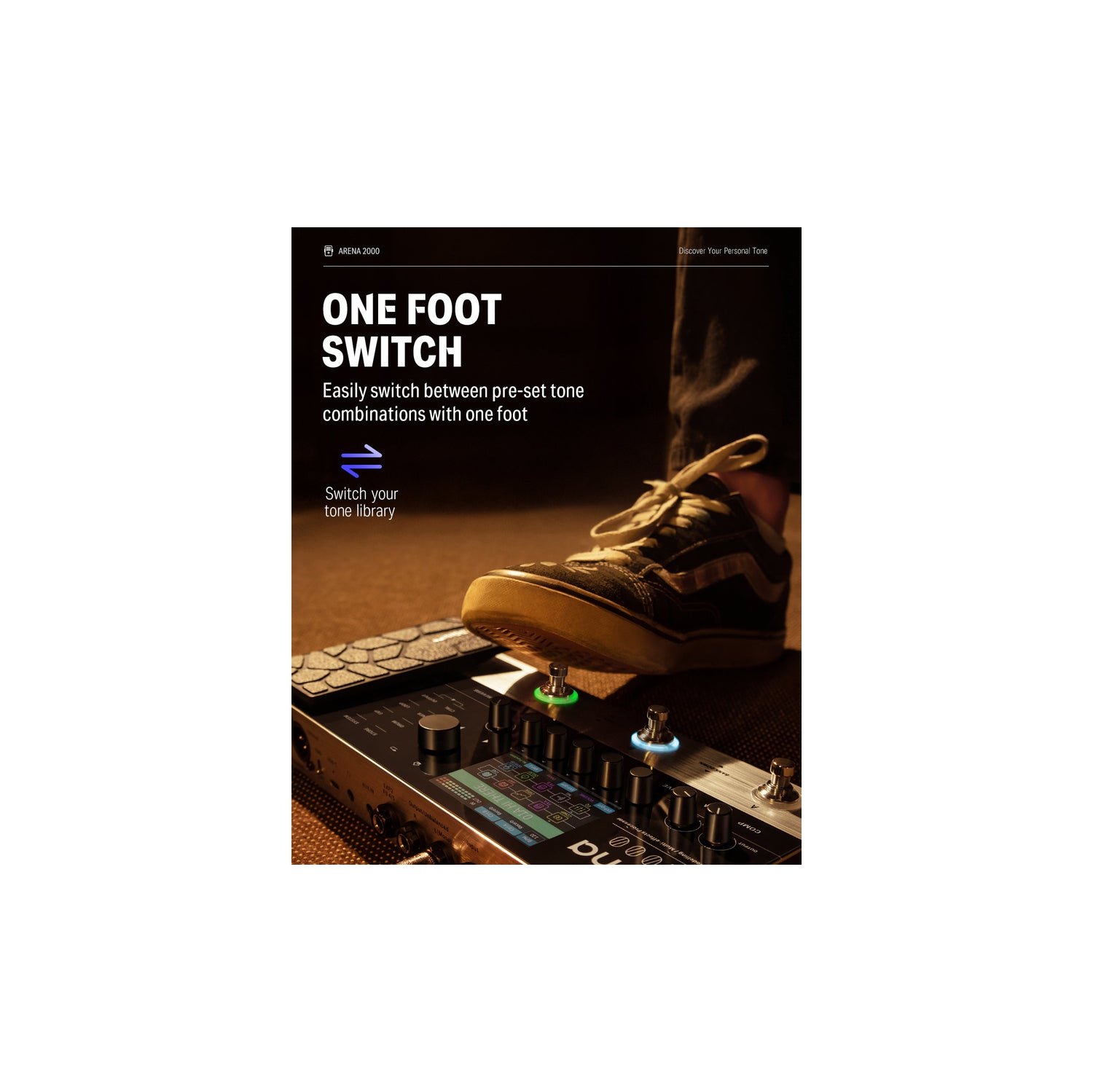 Donner Arena 2000 Multi-Effect Guitar Pedal AMP Modeling Multiple Effects Processor