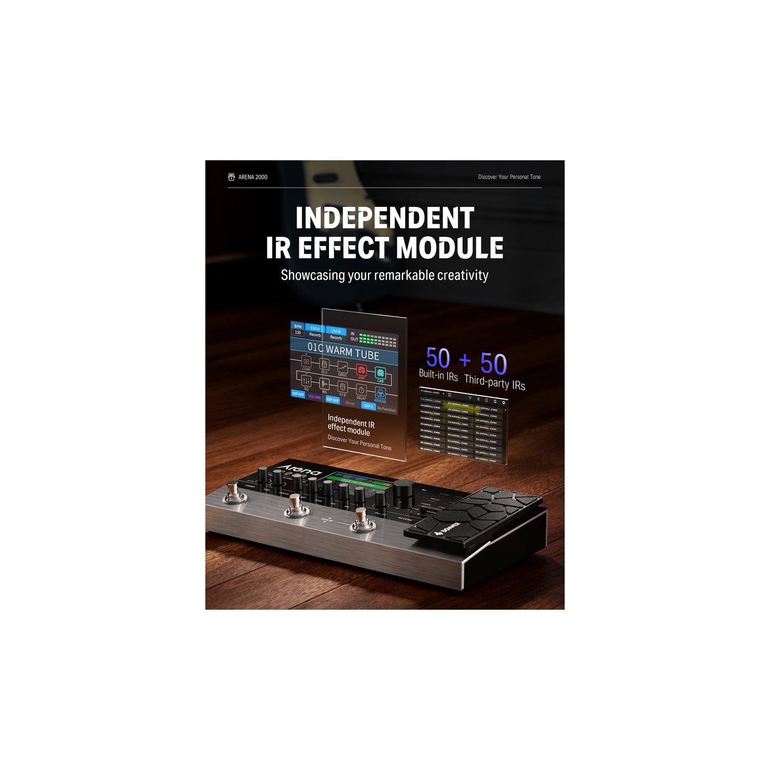 Donner Arena 2000 Multi-Effect Guitar Pedal AMP Modeling Multiple Effects Processor