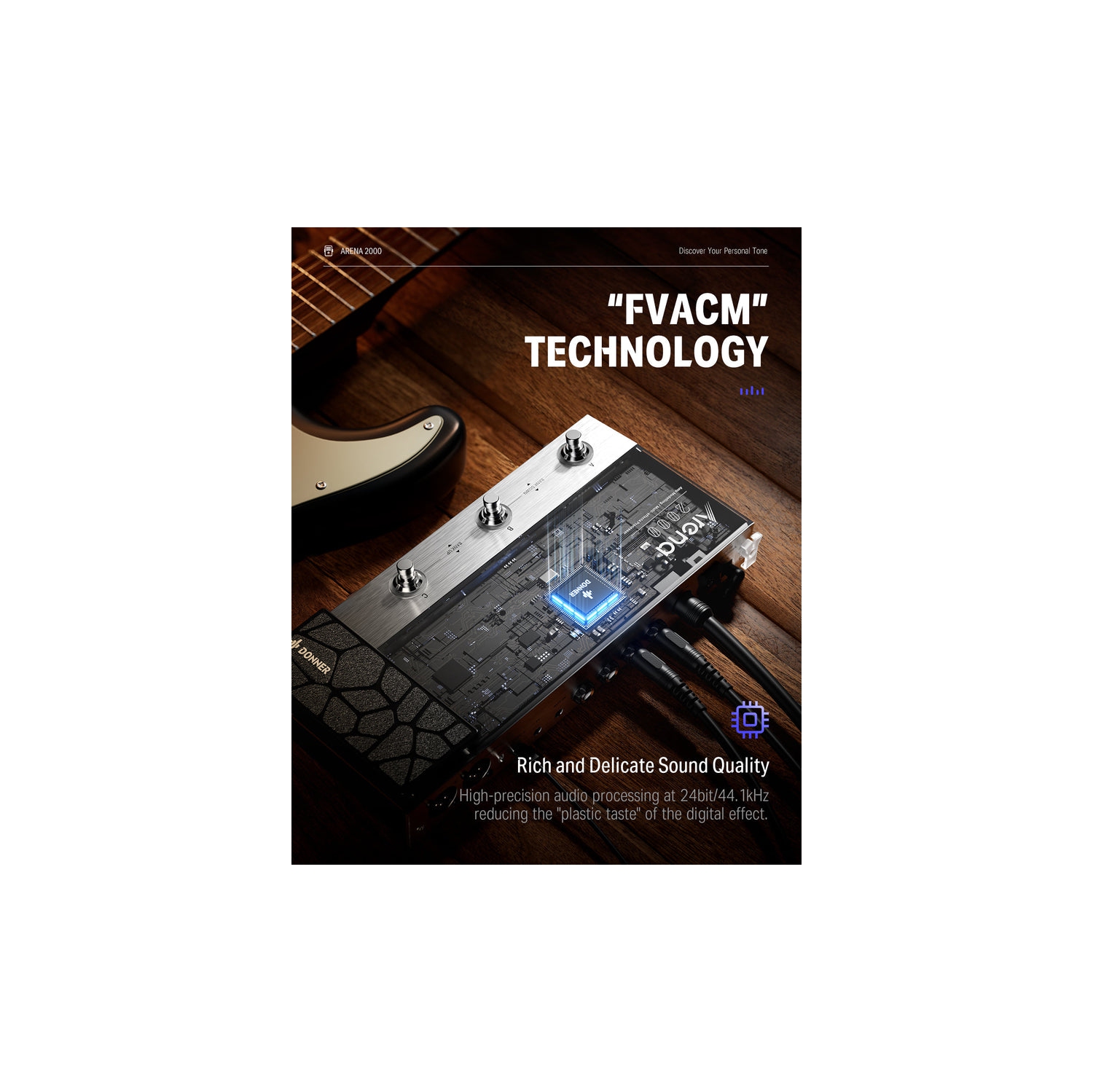ギター Donner Arena 2000 Arena 2000 Multi-Effect Guitar Pedal AMP Modeling Processor