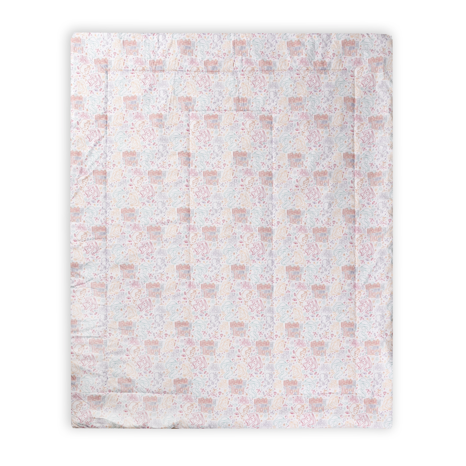 Ensemble de draps pour enfants princesse Jasmin, Raiponce, Ariel avec édredon réversible lit simple dans un sac Ensemble de 4 pièces pour enfants