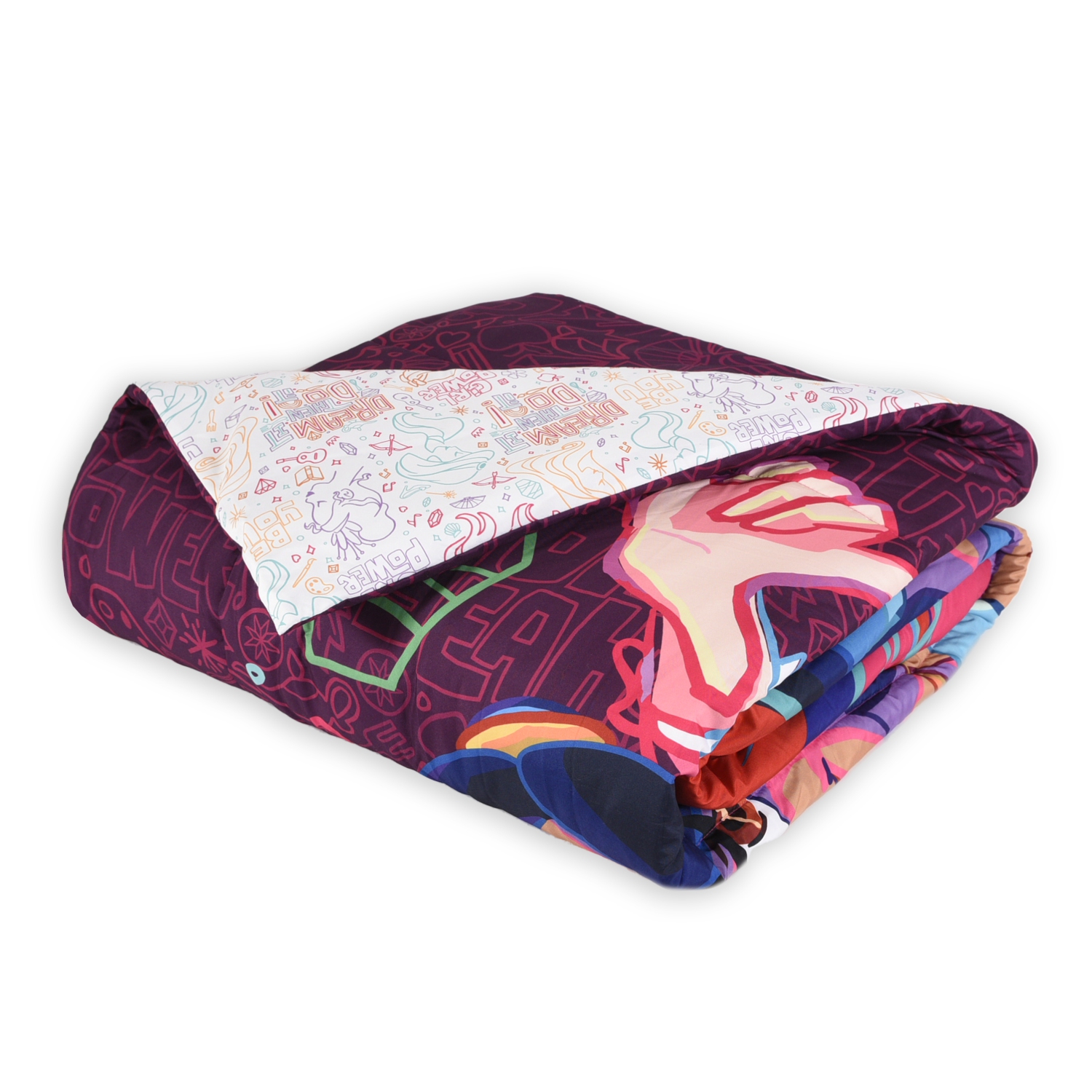 Ensemble de draps pour enfants princesse Jasmin, Raiponce, Ariel avec édredon réversible lit simple dans un sac Ensemble de 4 pièces pour enfants